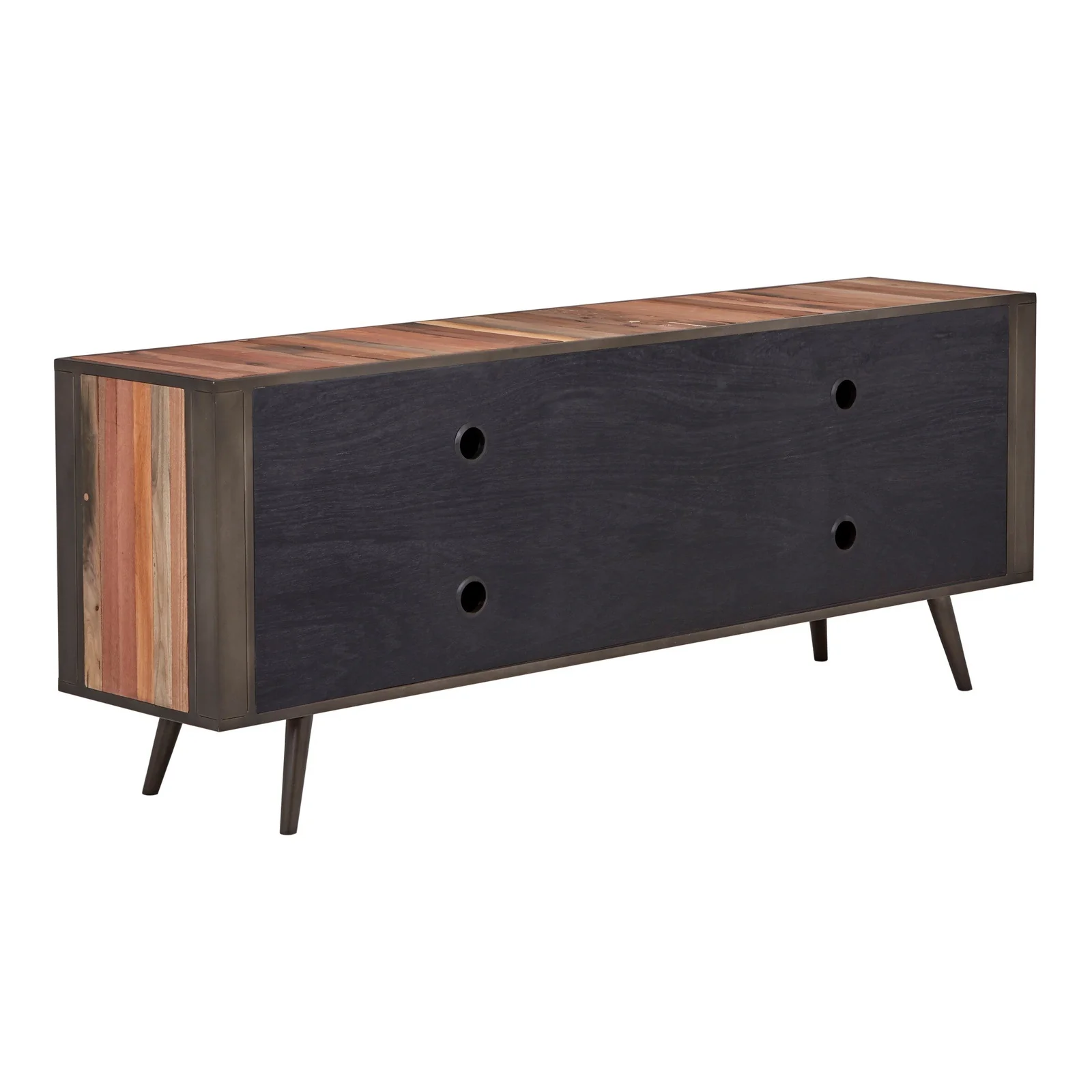 NovaSolo Nordic Smooth Boat Wood TV Dresser 4 Doors Natural Brown KK NO 18001 - Image 6