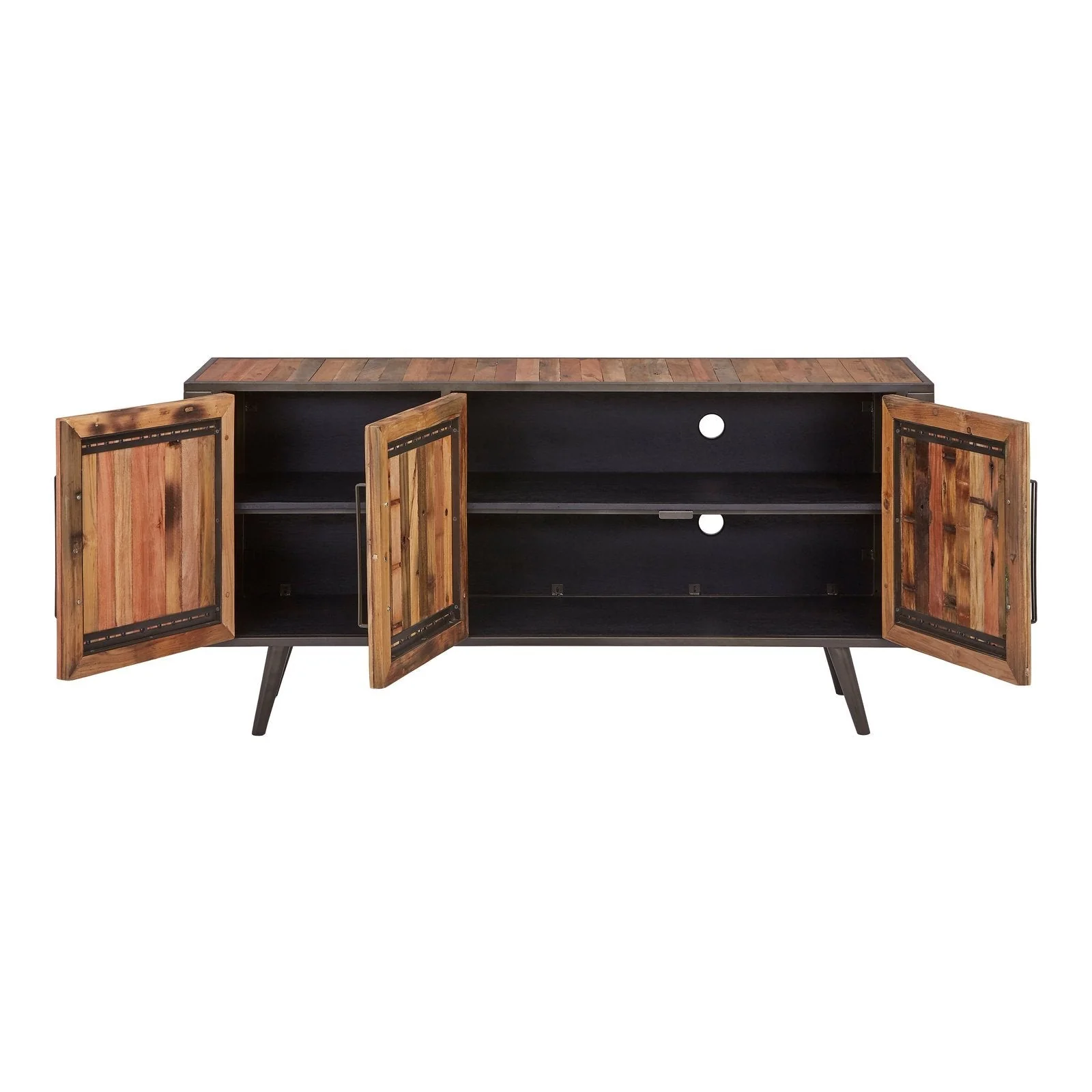 NovaSolo Nordic TV Dresser 3 Doors Natural Boat Wood KK NO 19005 - Image 4