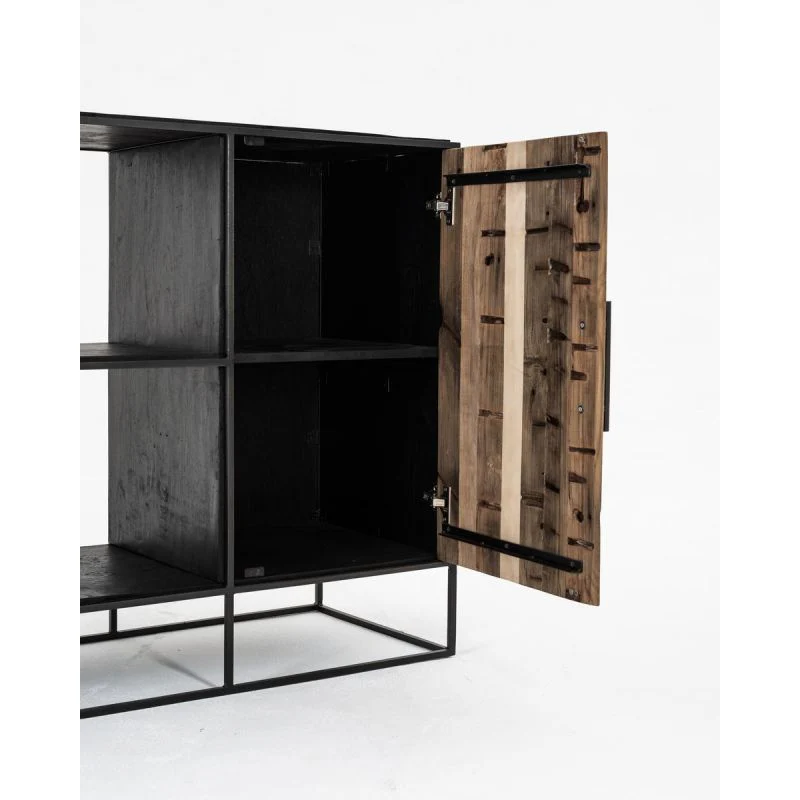 NovaSolo Rustika Sideboard 2 Doors Open Shelving Two-tone CPP 19006 - Image 8