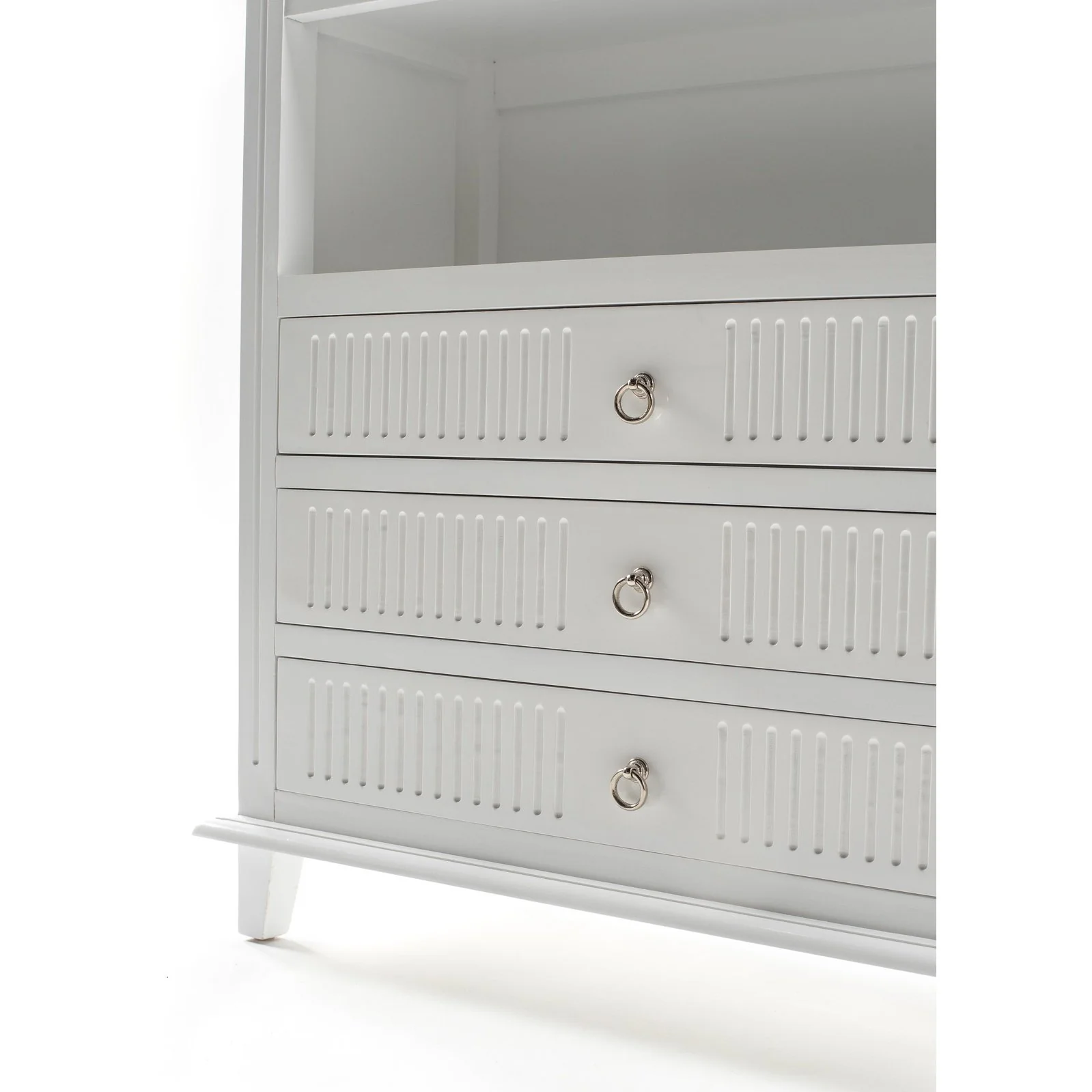 NovaSolo Skansen Bookcase with 3 Drawers in Classic White CA641 - Image 18