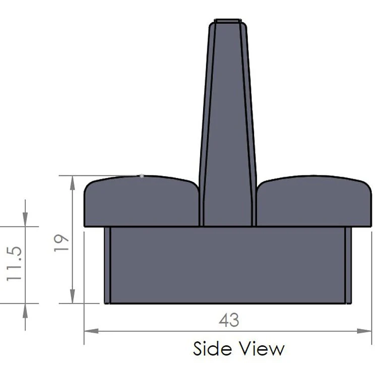 Oak Street Manufacturing Double 60" x 42" Cornell Vinyl/Upholstered Booth - Image 10