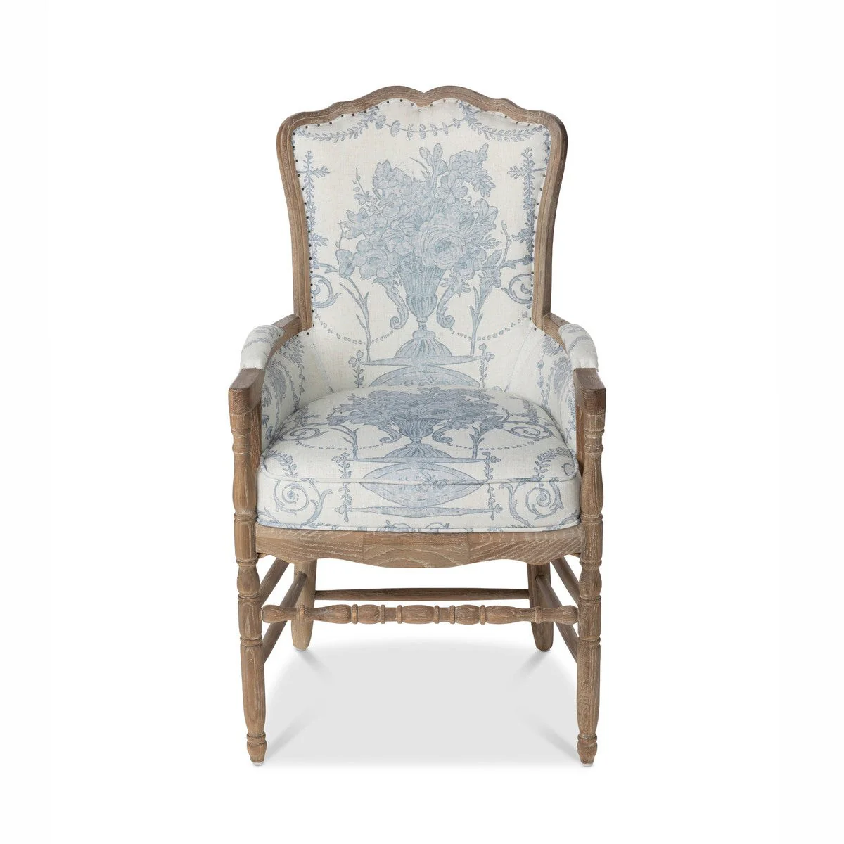 Park Hill Collection Country French Quarter Blue Provincial Fireside Chair EFS90247 - Image 3