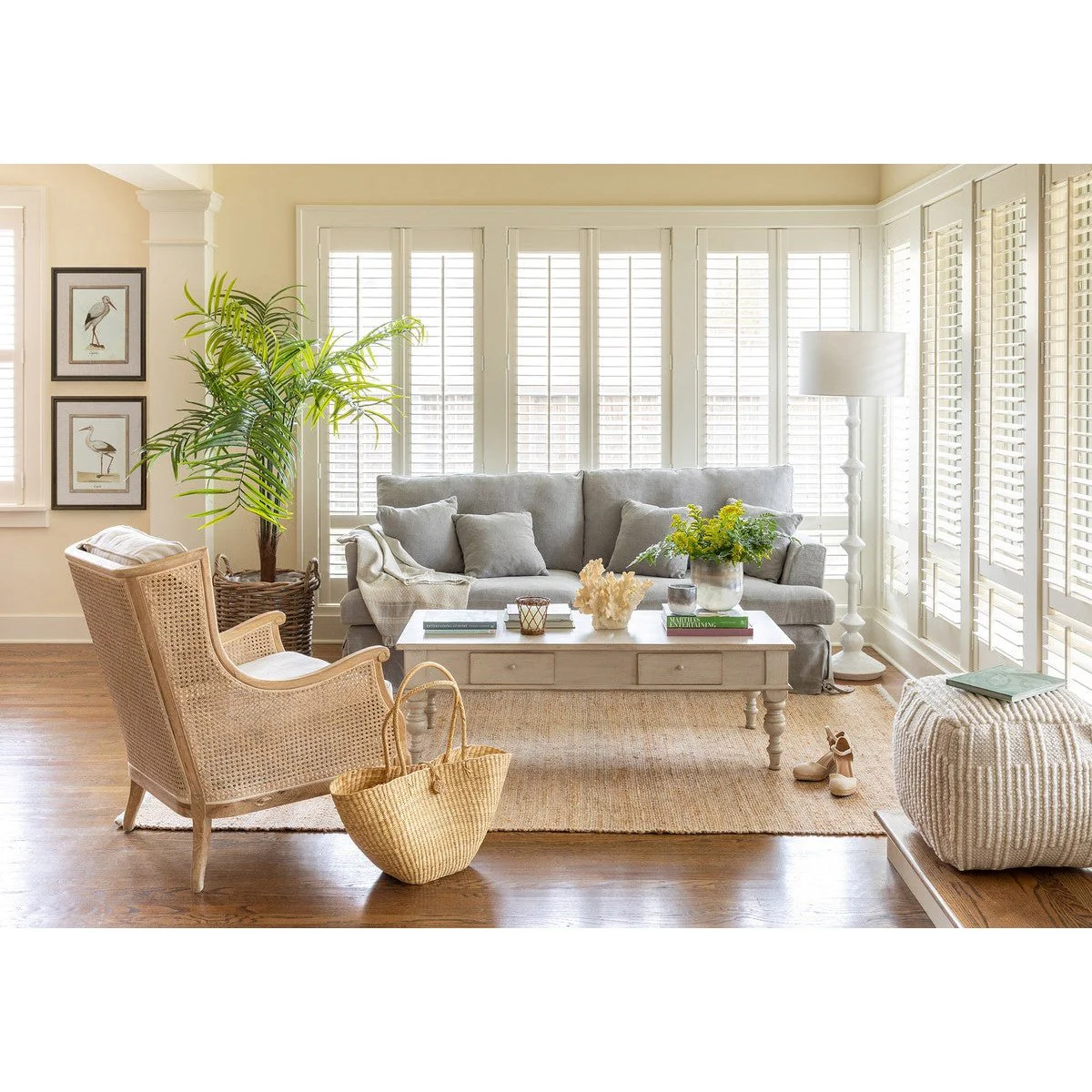 Park Hill Collections Coastal Cottage Monica Cane Back Wing Chair EFS20773 - Image 6