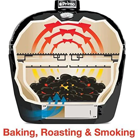 Primo Oval Ceramic Kamado Grill with Stainless Steel Grates - PGCXLH - Image 20