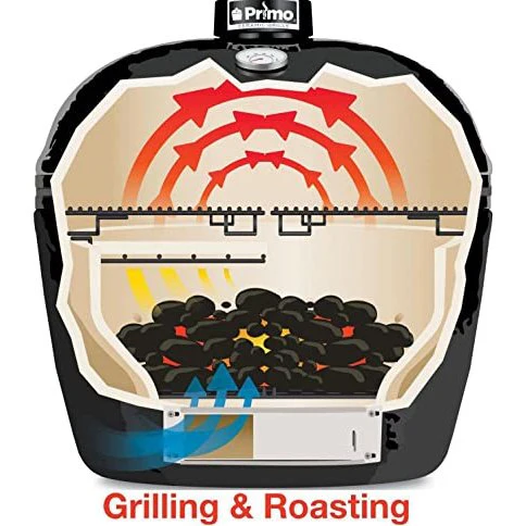 Primo Oval Ceramic Kamado Grill with Stainless Steel Grates - PGCXLH - Image 21