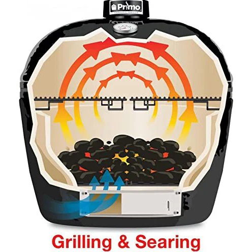 Primo Oval Ceramic Kamado Grill with Stainless Steel Grates - PGCXLH - Image 22