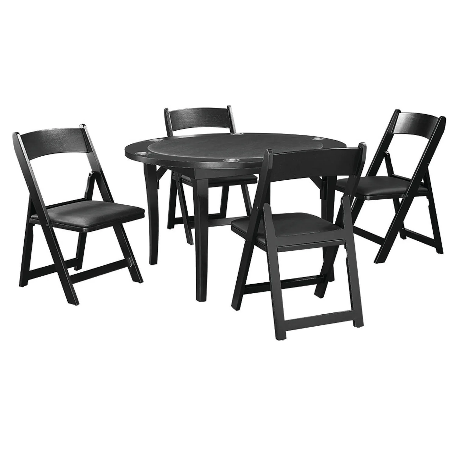 RAM Game Room 48" Folding Game Table-Black FLDGTBL BLK - Image 2