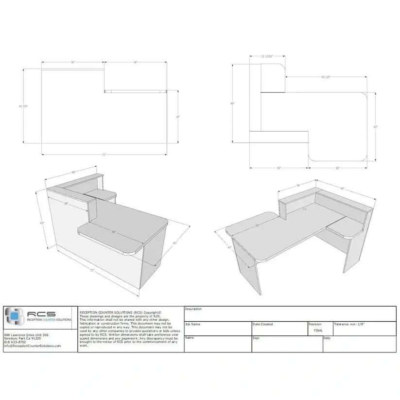 Reception Counter Solutions Monterey Reception Desk - Image 6