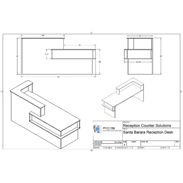Reception Counter Solutions - Santa Barbara Reception Desk - Image 11