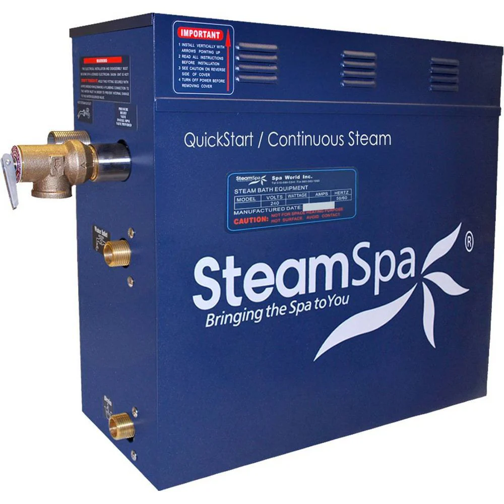 SteamSpa Royal 10.5 KW QuickStart Acu-Steam Bath Generator Package in Brushed Nickel RY1050BN - Image 7