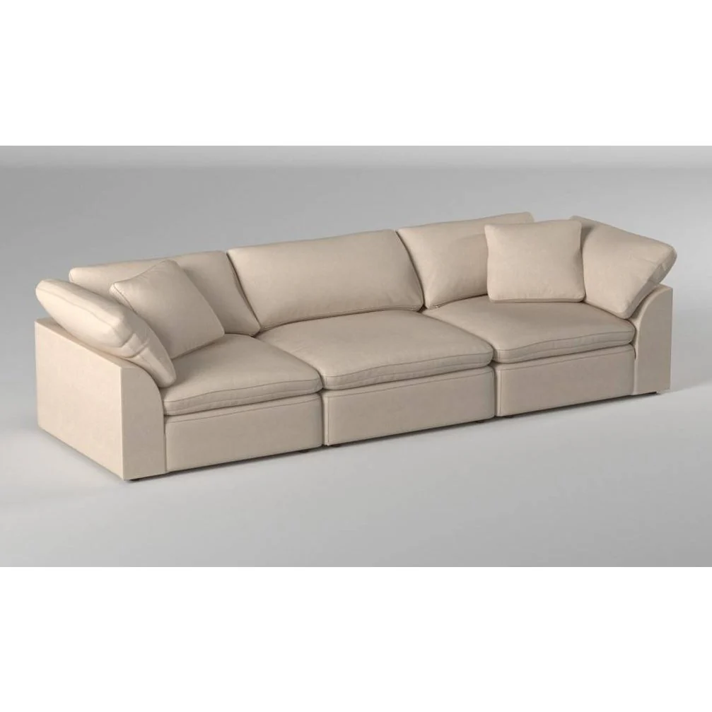 Sunset Trading Cloud Puff 3 Piece 132" Wide Slipcovered Modular Sectional Sofa - Image 2