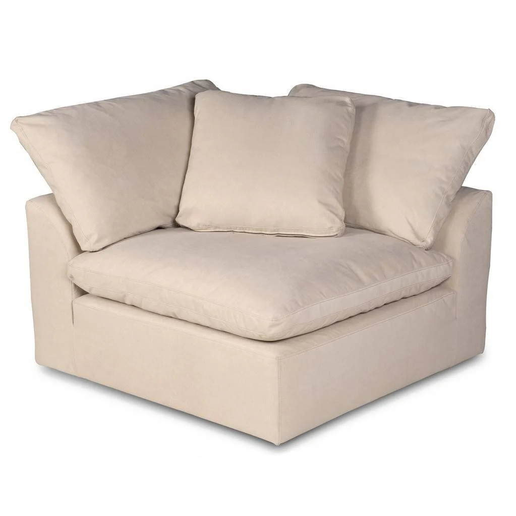 Sunset Trading Cloud Puff 3 Piece 132" Wide Slipcovered Modular Sectional Sofa - Image 3