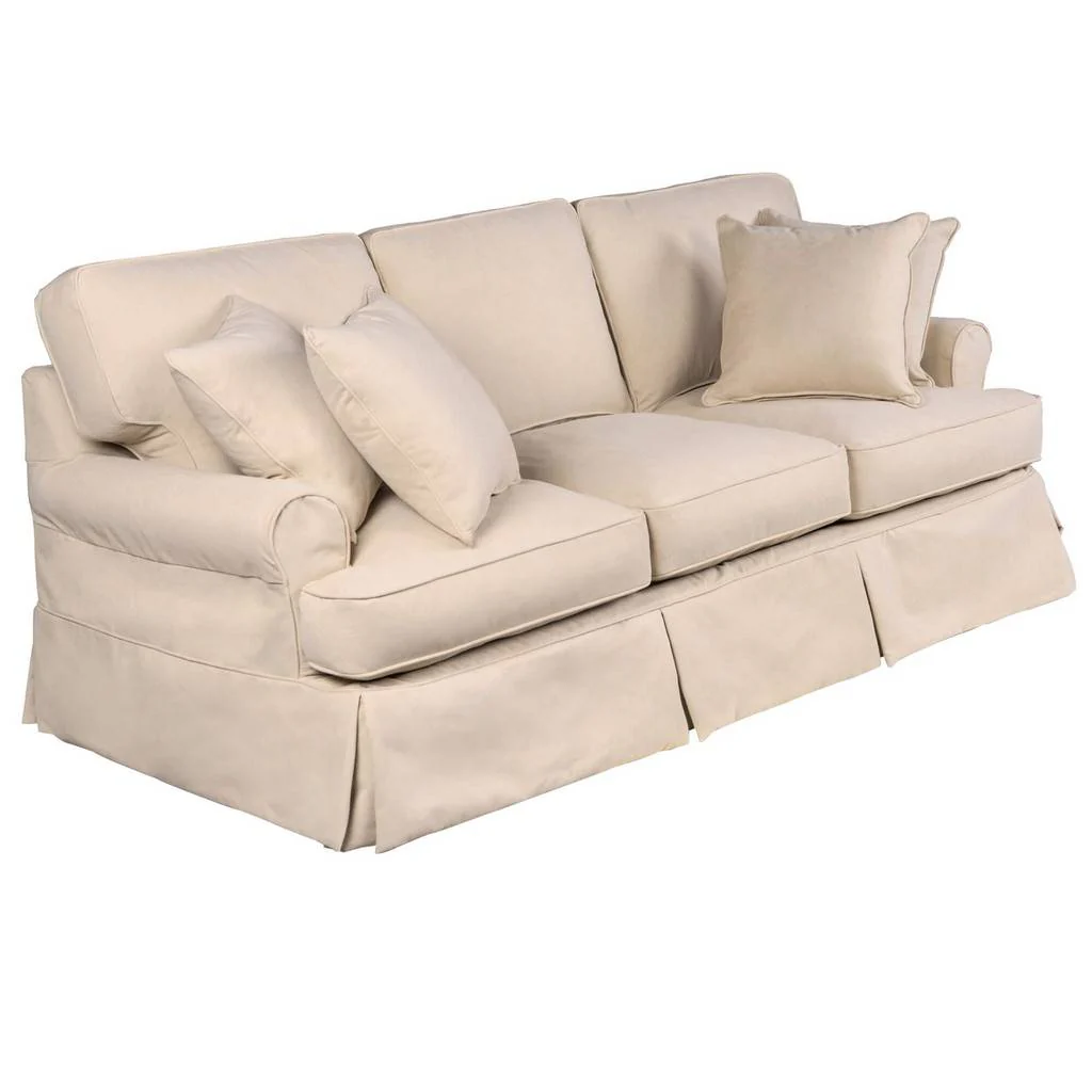 Sunset Trading Horizon 3 Piece Slipcovered Living Room Set - Image 3