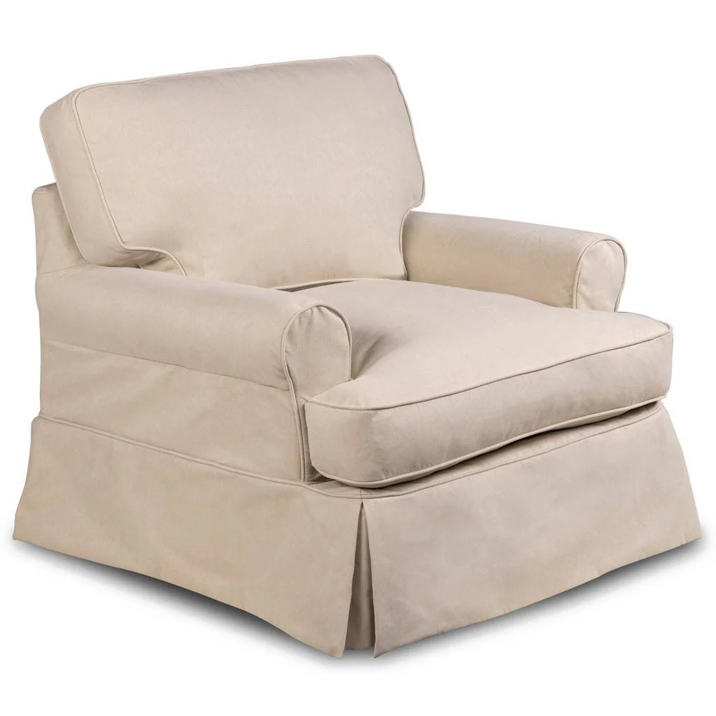 Sunset Trading Horizon 3 Piece Slipcovered Living Room Set - Image 6