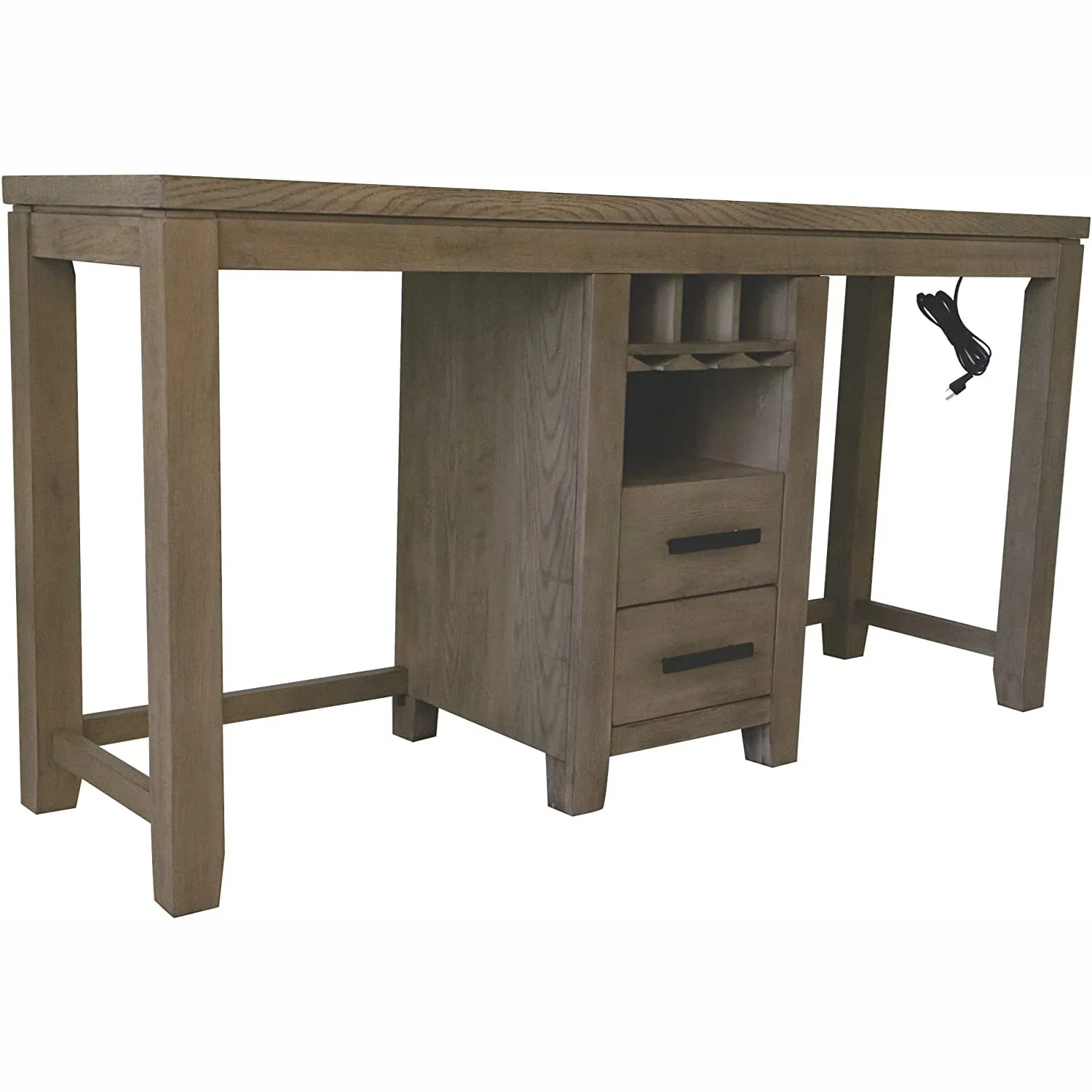 Sunset Trading Saunders 71" Narrow Bar Console Sofa Table with Charging Station - Image 3