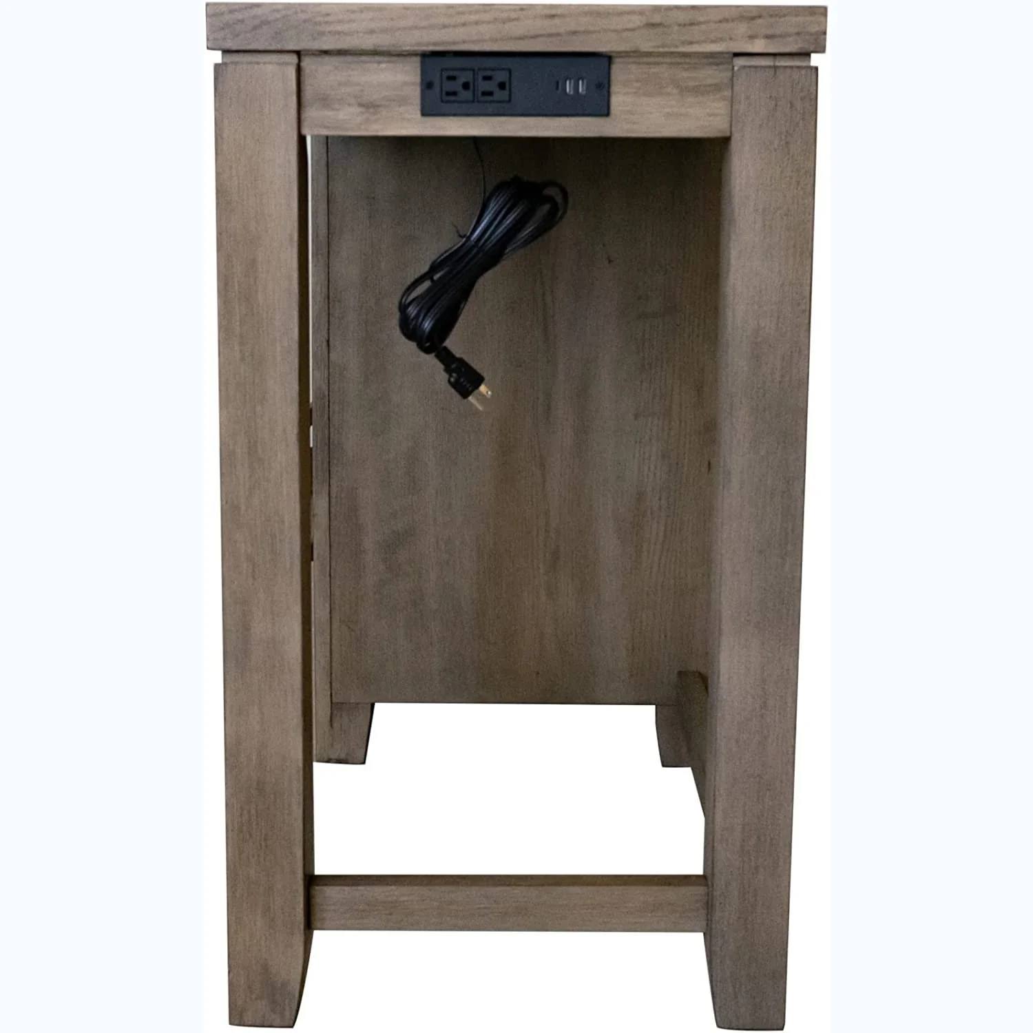 Sunset Trading Saunders 71" Narrow Bar Console Sofa Table with Charging Station - Image 7