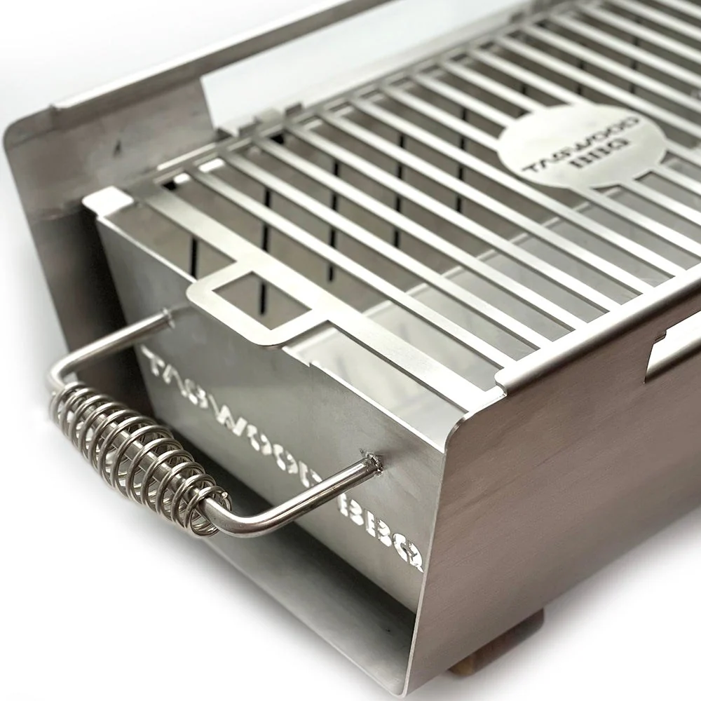 Tagwood BBQ Table Top Warming Brazier | Stainless steel and Acacia wood | BBQ07SS - Image 5