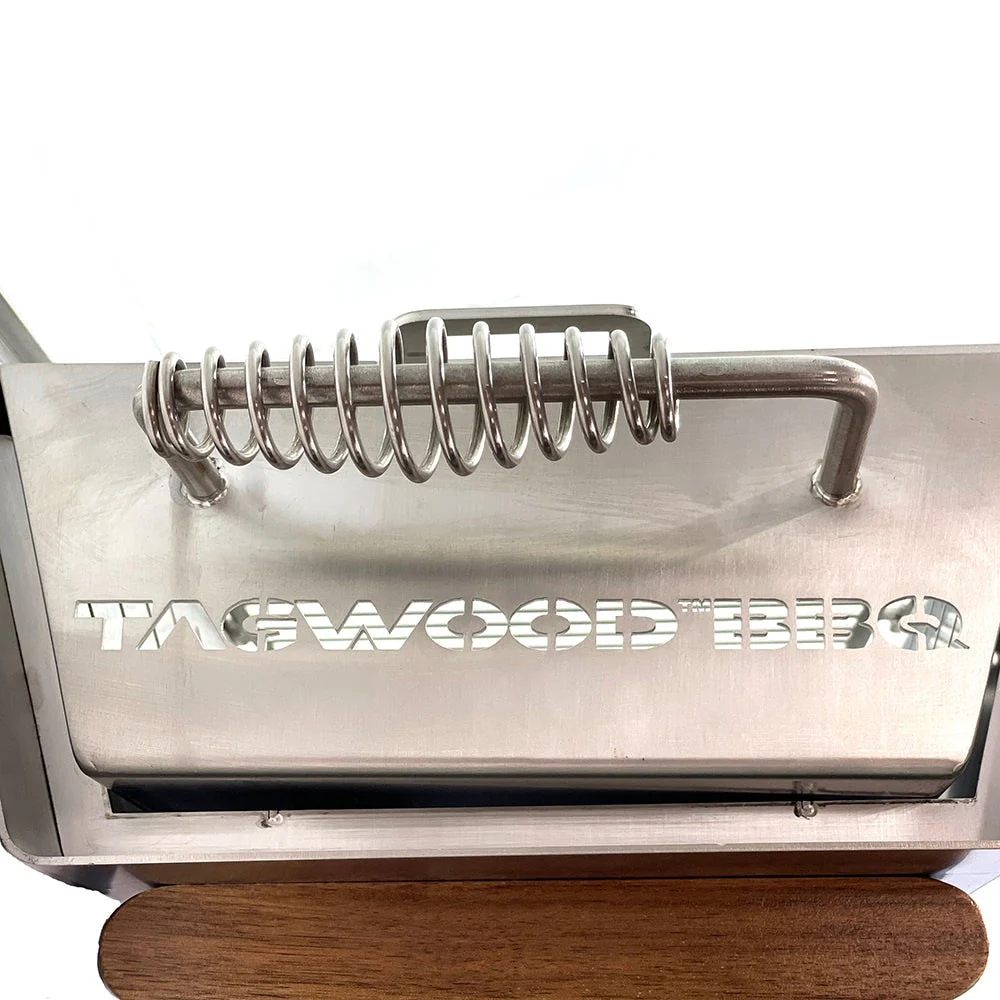 Tagwood BBQ Table Top Warming Brazier | Stainless steel and Acacia wood | BBQ07SS - Image 7
