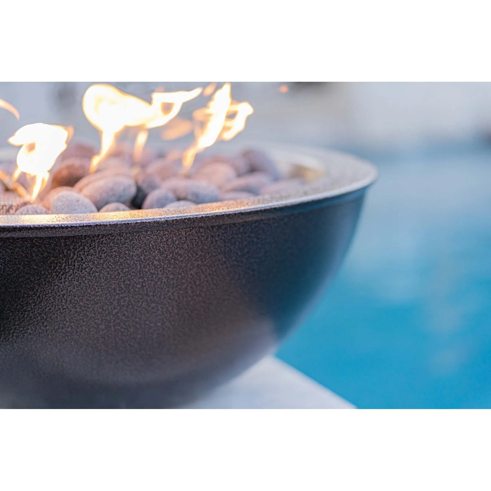The Outdoor Plus 36" Maya Powder Coated Fire & Water Bowl Wave Scupper | Match Lit - Image 7