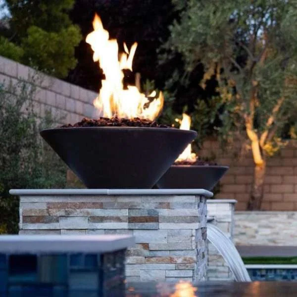 The Outdoor Plus 48" Cazo GFRC Fire Bowl Match Lit | Natural Gas - Image 7
