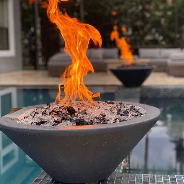 The Outdoor Plus 48" Cazo GFRC Fire Bowl Match Lit | Natural Gas - Image 9