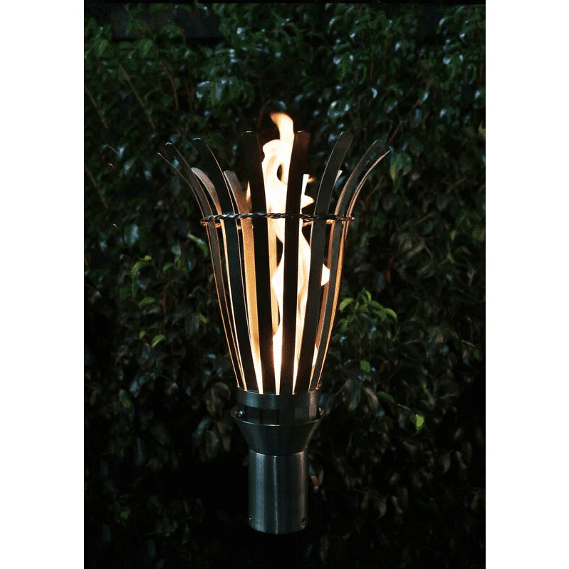 The Outdoor Plus Basket Fire Torch - Stainless Steel