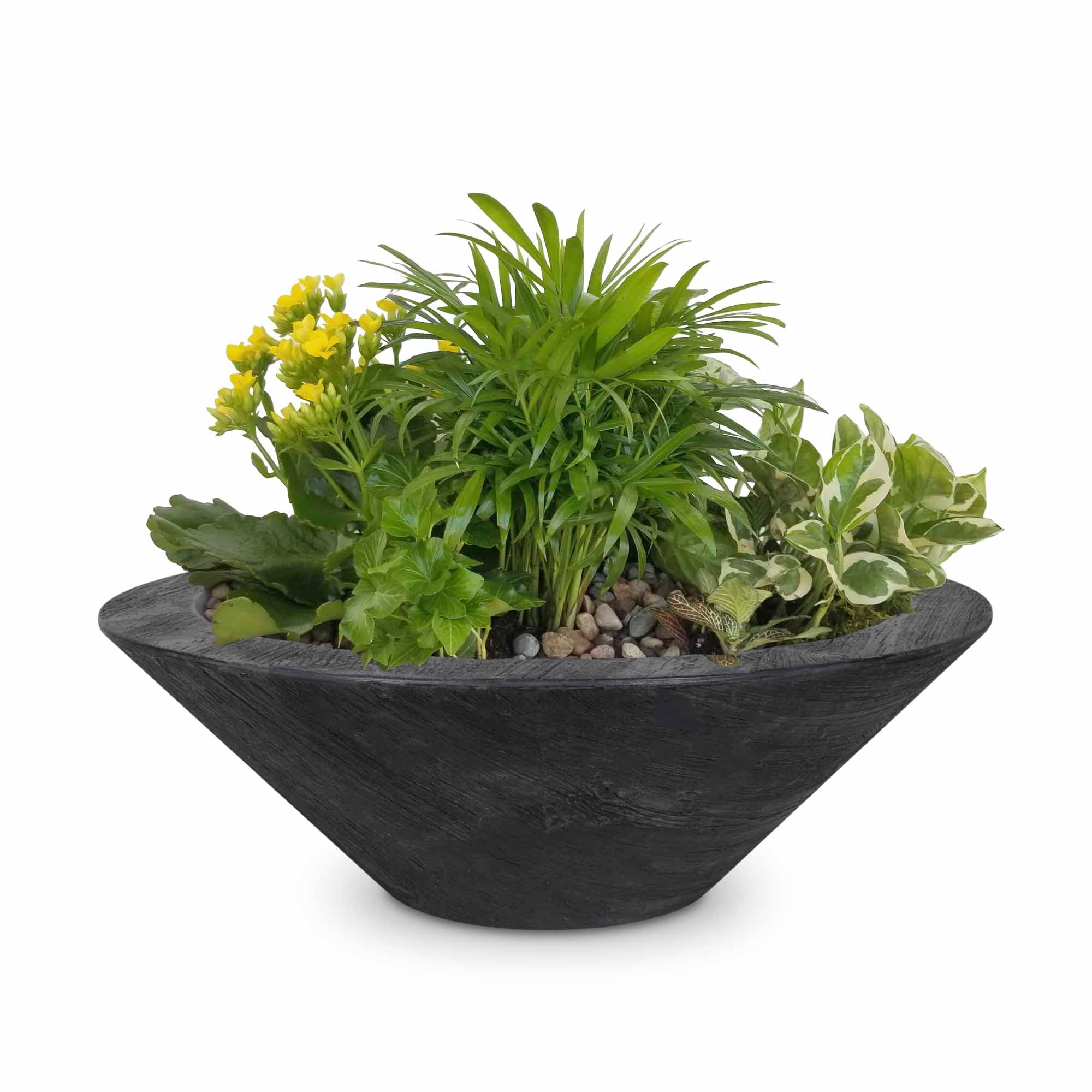The Outdoor Plus Cazo Planter Bowl | Wood Grain Concrete - Image 2
