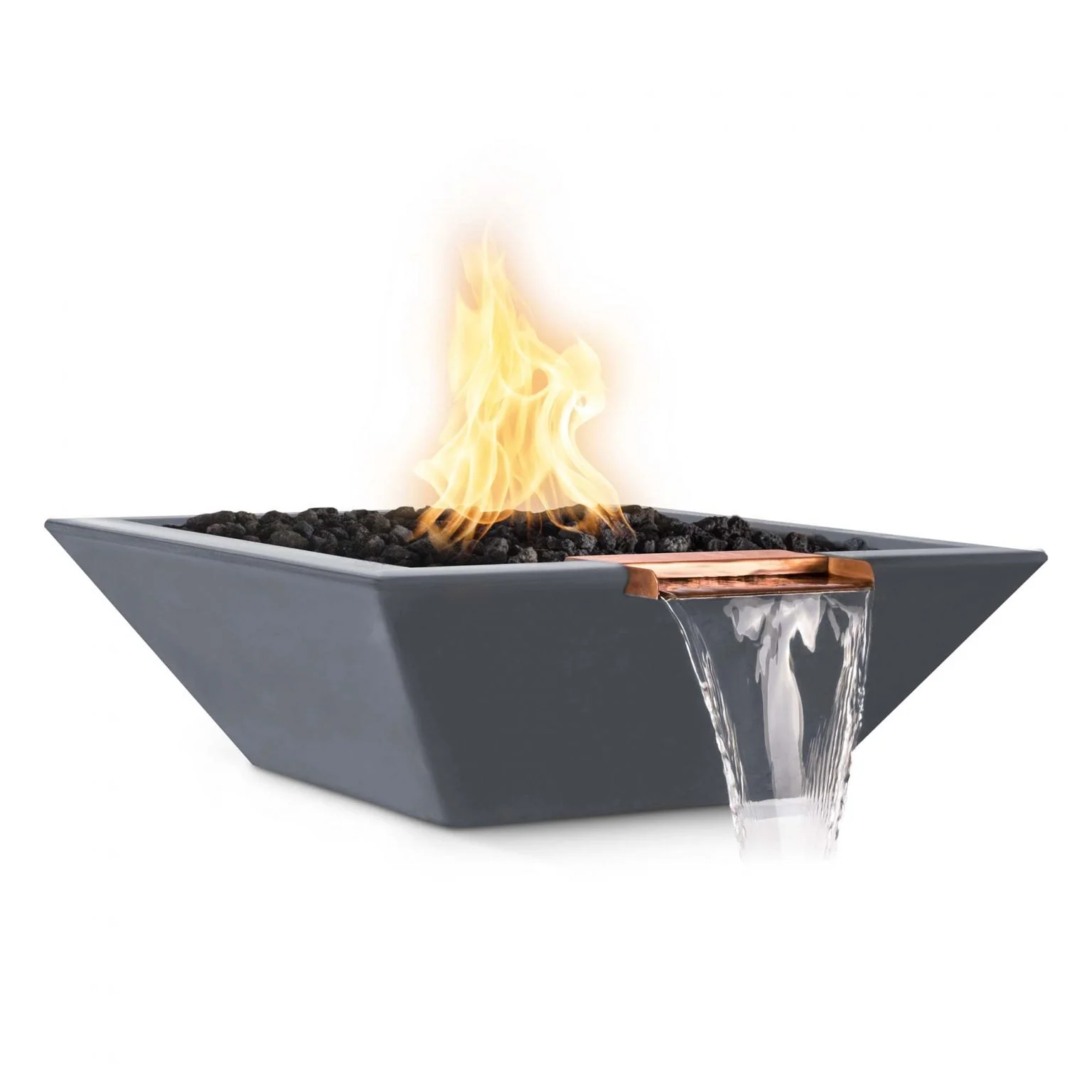 The Outdoor Plus Maya Fire & Water Bowl | GFRC Concrete - Image 5
