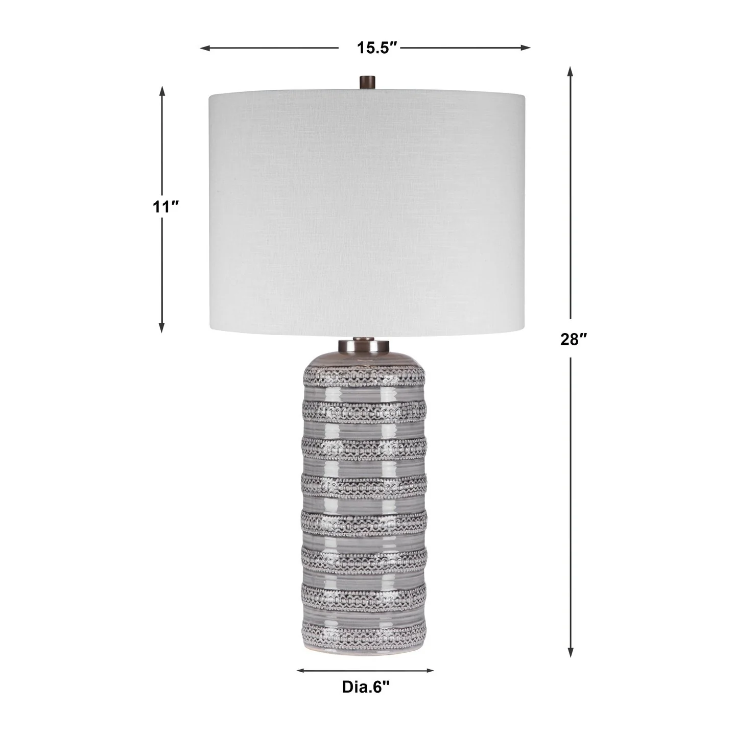Uttermost Alenon Light Gray Table Lamp 28354-1 - Image 7