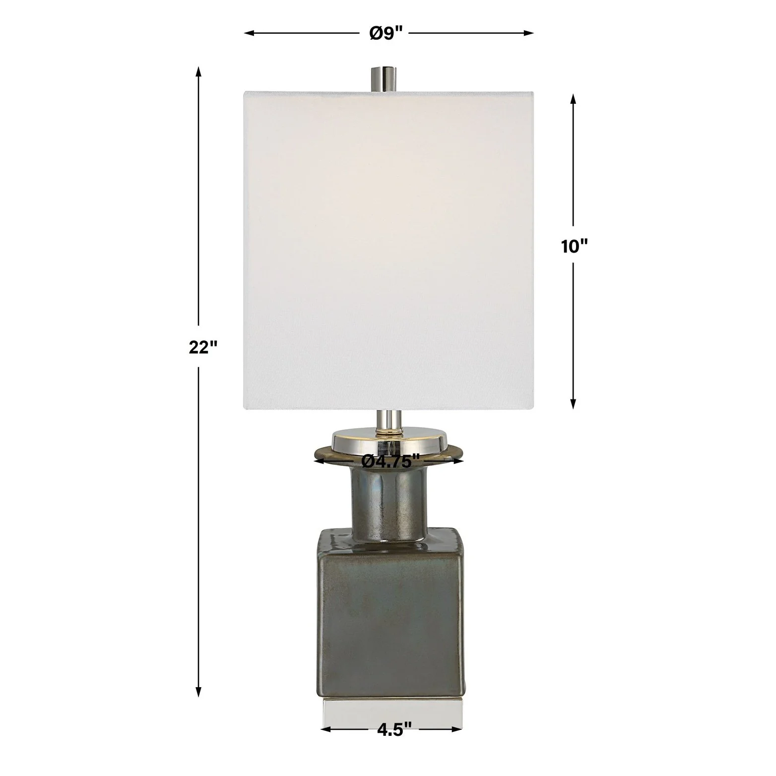 Uttermost Cabrillo Gray Glaze Accent Lamp 30002-1 - Image 7