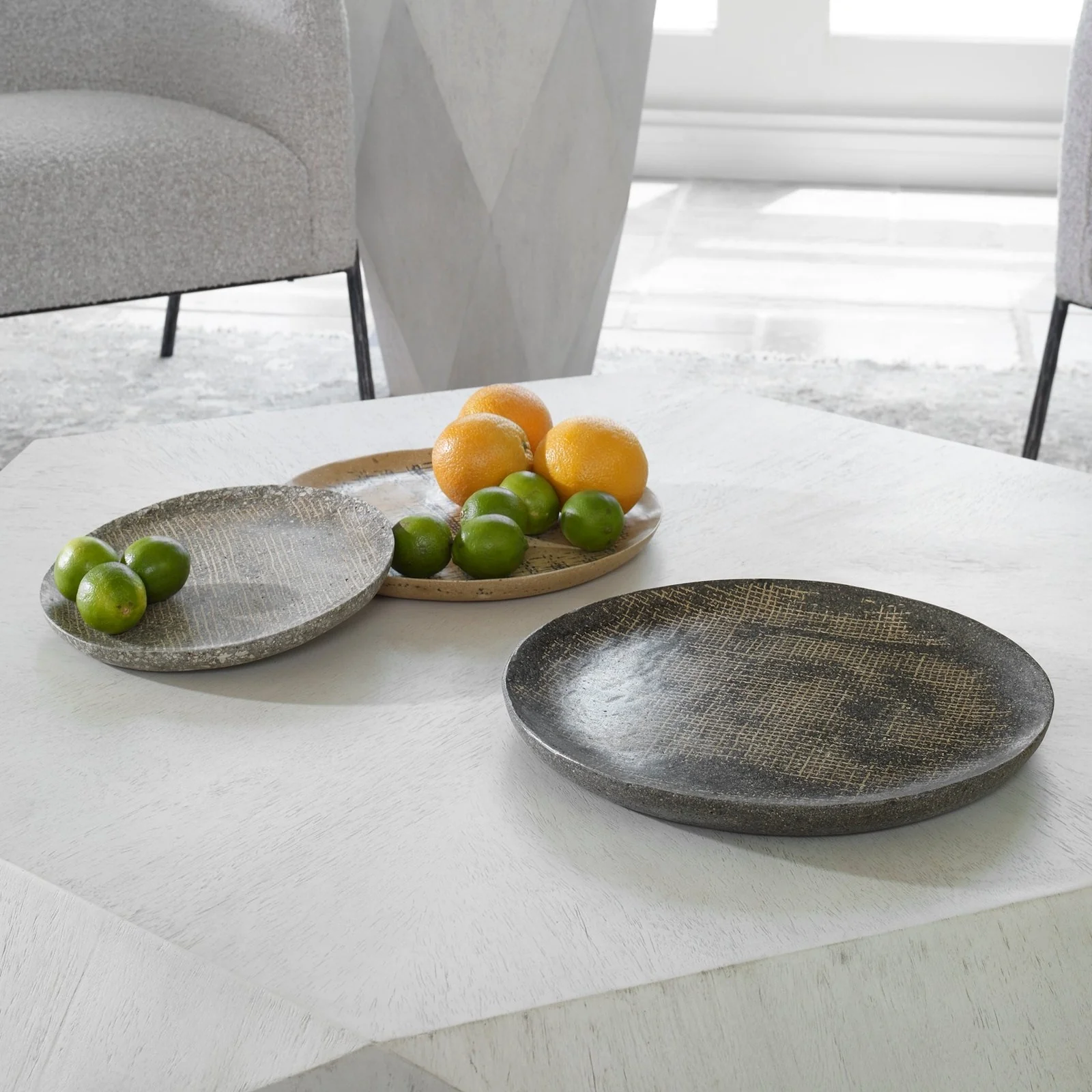 Uttermost Gaia Stone Plate Wall Decor S/3 04217 - Image 3
