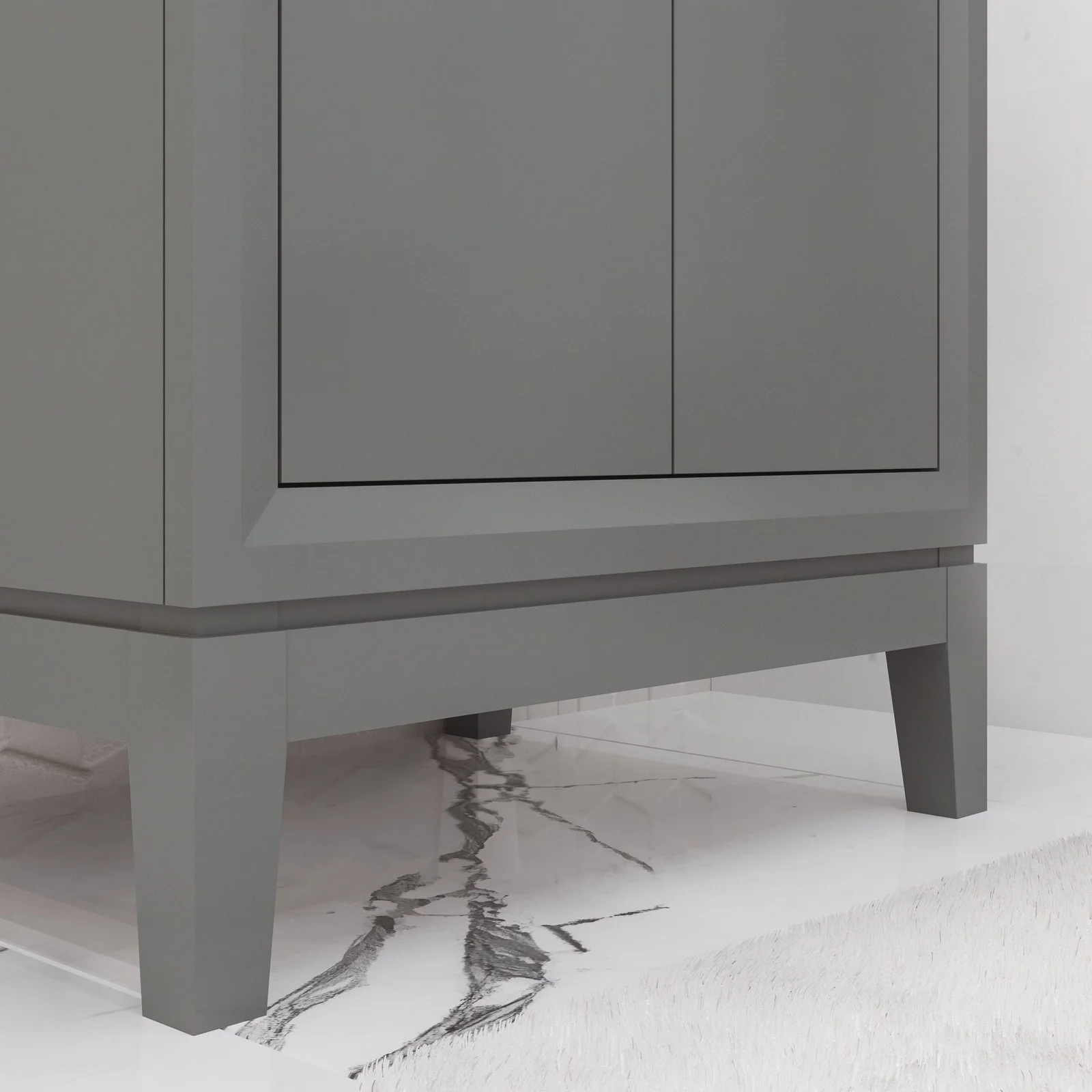 Water Creation Elise 24" Integrated Ceramic Sink Top Vanity in Cashmere Grey - Image 5