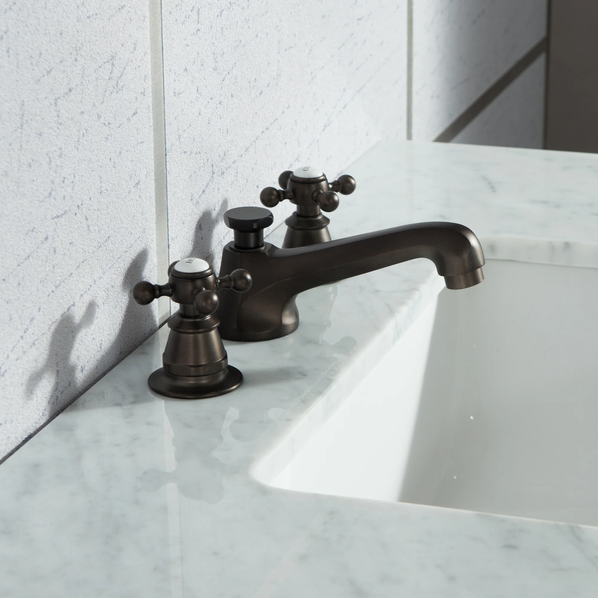 Water Creation Elizabeth 24" Single Sink Carrara White Marble Vanity In Cashmere Grey With Lavatory Faucet(s) - Image 6