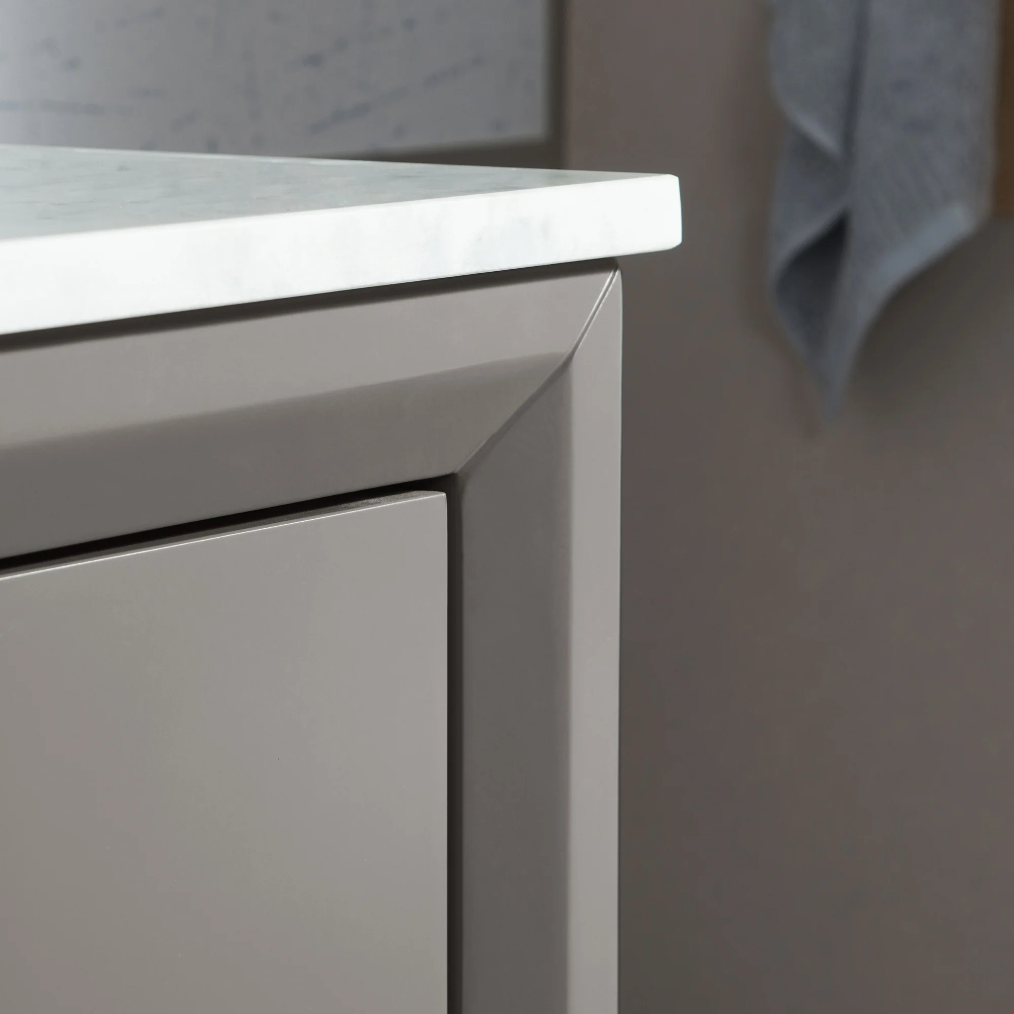 Water Creation Elizabeth 24" Single Sink Carrara White Marble Vanity In Cashmere Grey With Matching Mirror and Lavatory Faucet - Image 8