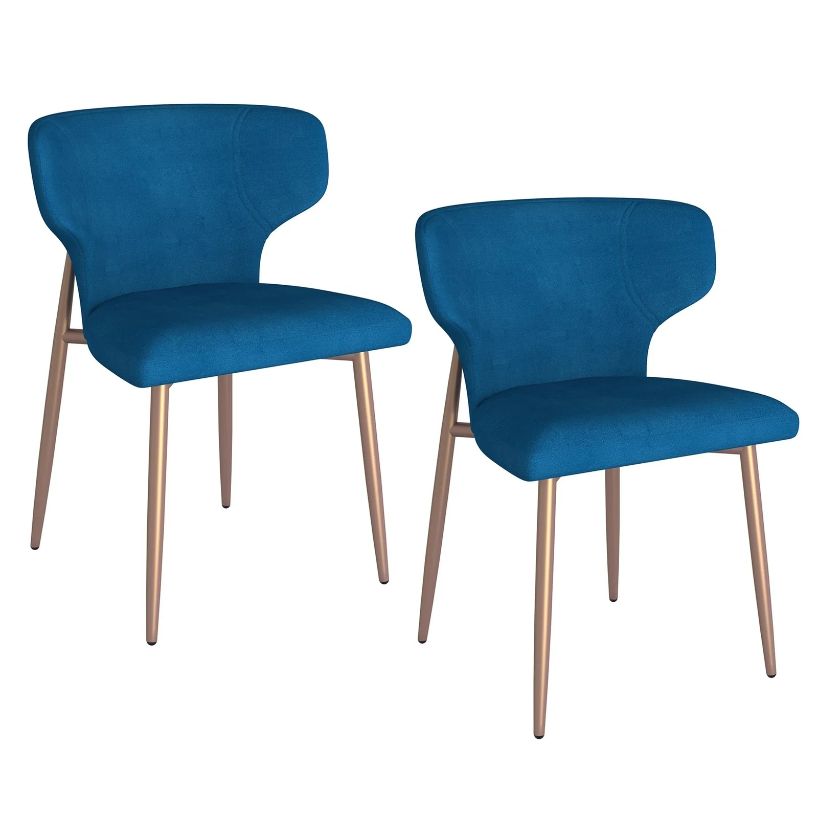 Worldwide Home Furnishings Akira-Side Chair-Blue Side Chair, Set Of 2 202-673BLU - Image 2