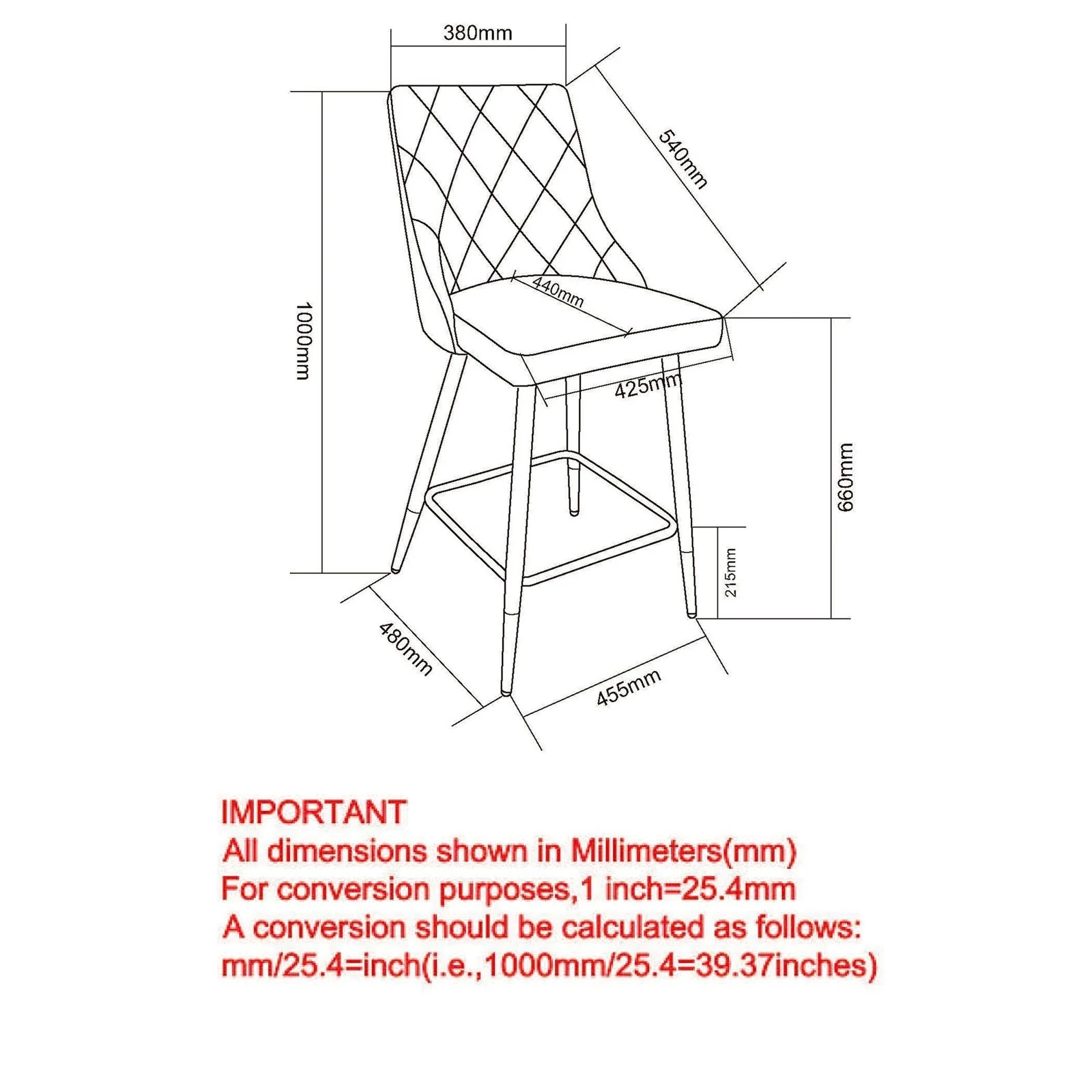 Worldwide Home Furnishings Antoine-26'' Counter Stool-Black 26" Counter Stool, Set Of 2 203-573BK - Image 8
