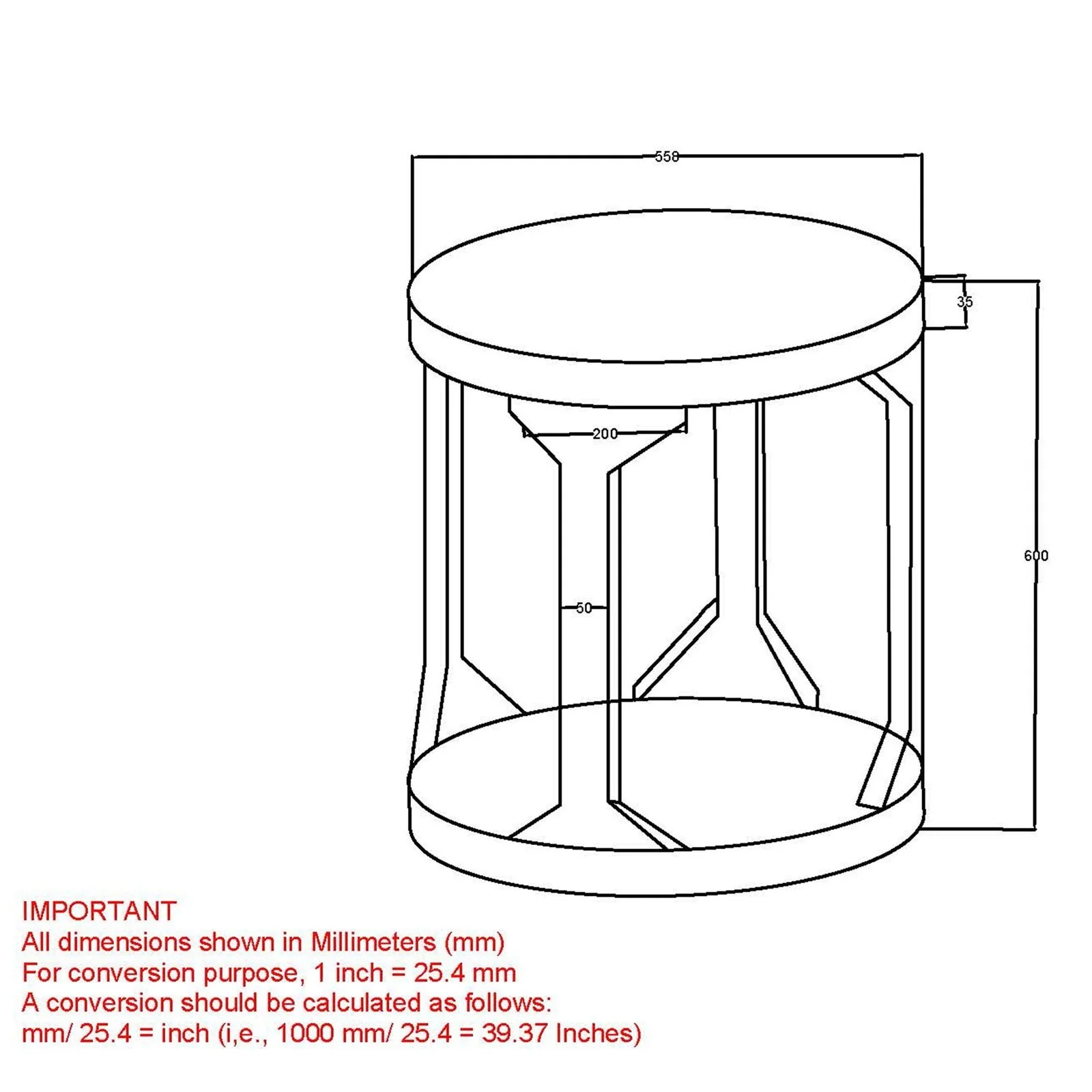 Worldwide Home Furnishings Avni-Accent Table-Distressed Natural Round Accent Table 501-619NT - Image 8