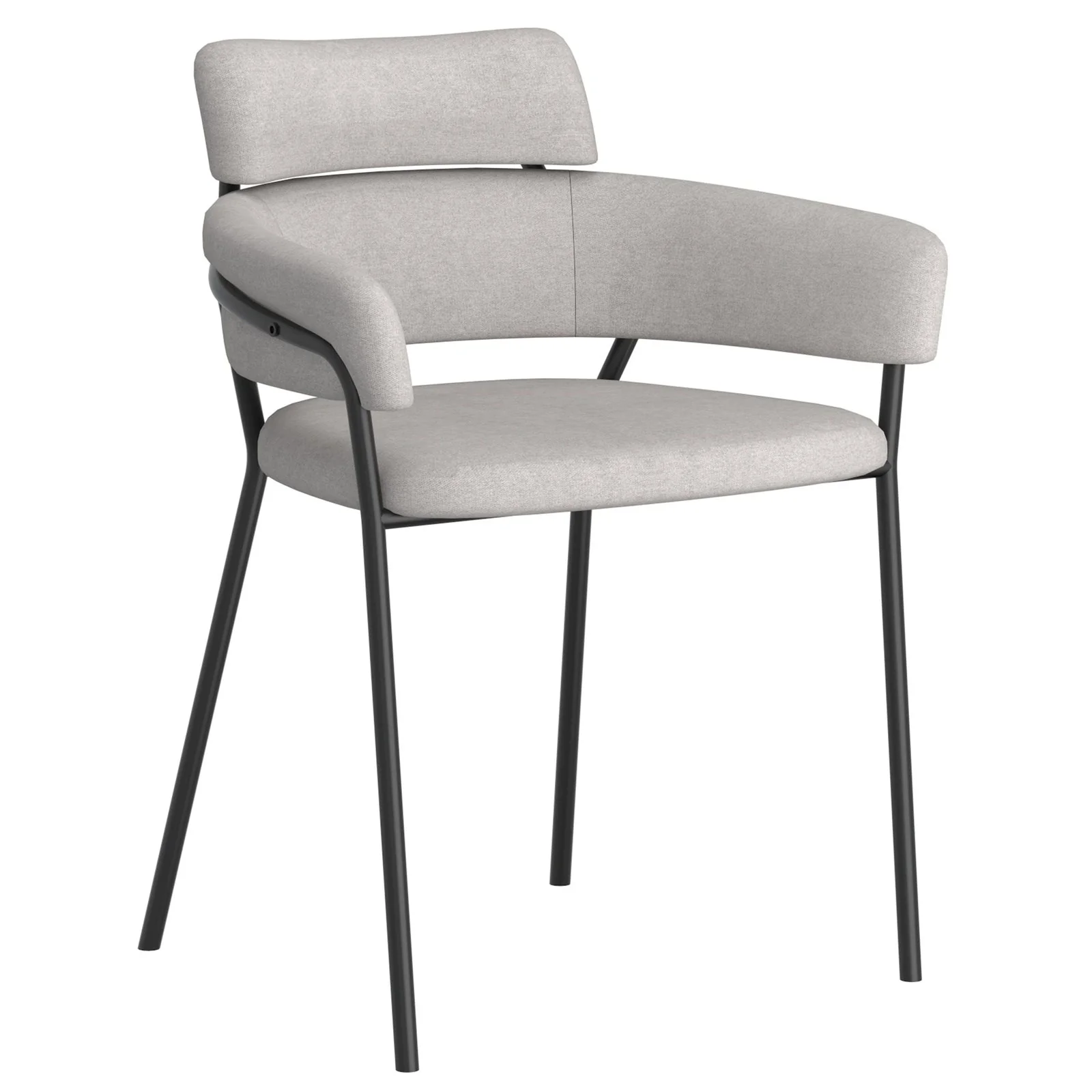 Worldwide Home Furnishings Axel-Side Chair-Grey Side Chair, Set Of 2 202-674GRY - Image 3