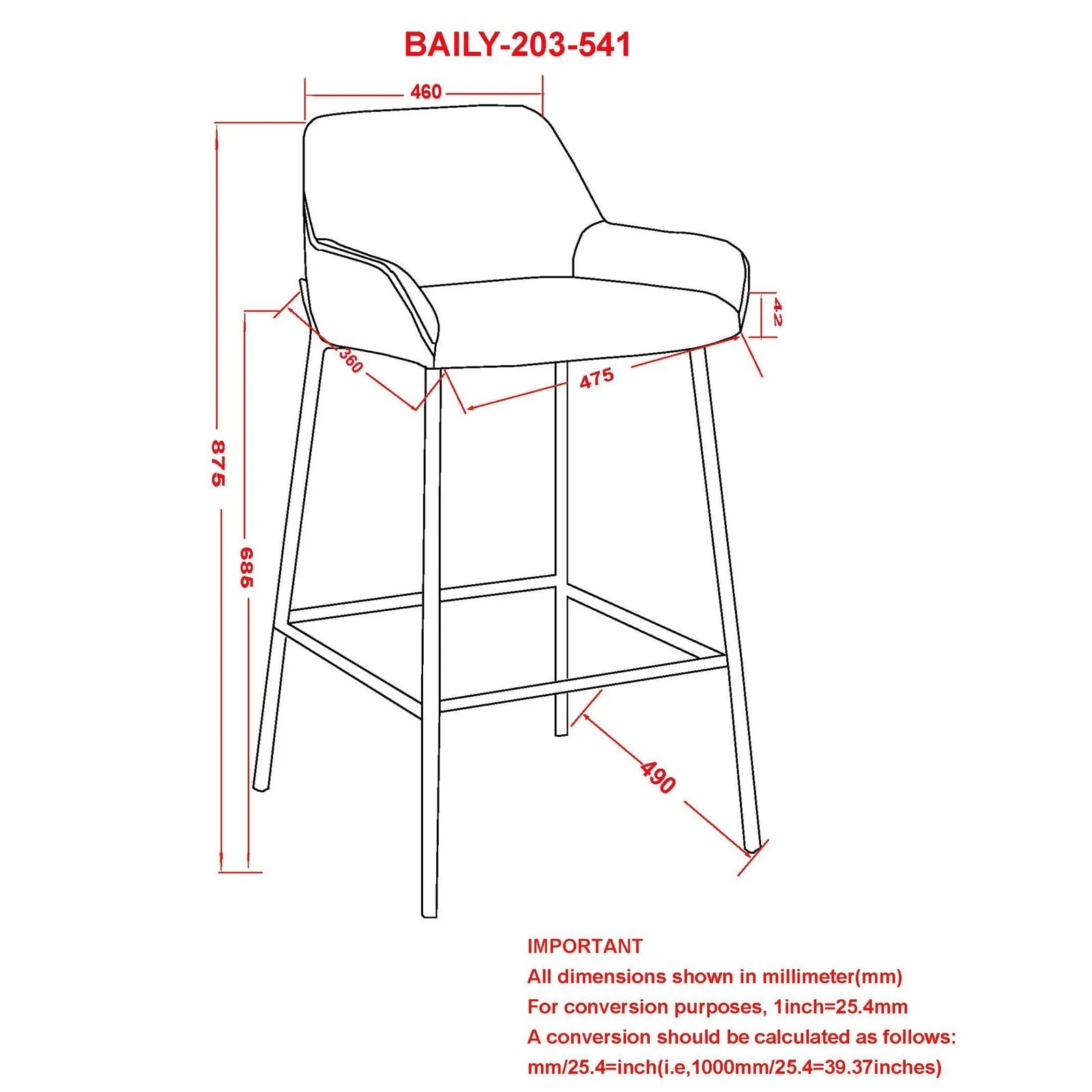 Worldwide Home Furnishings Baily-26'' Counter Stool-Grey Velvet 26" Counter Stool, Velvet, Set Of 2 203-541GRY - Image 8