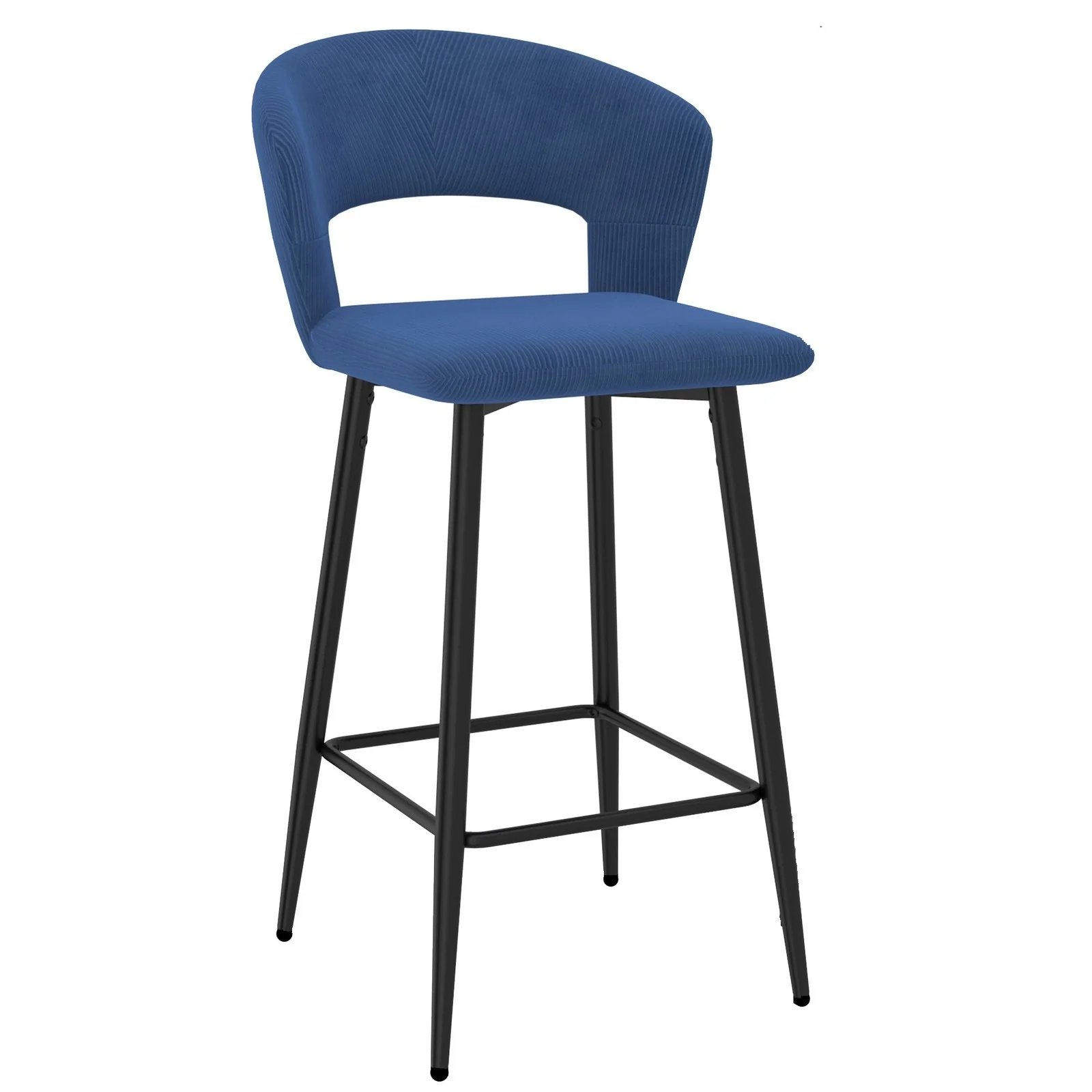 Worldwide Home Furnishings Camille-26'' Counter Stool-Blue 26" Counter Stool, Set Of 2 203-532BLU - Image 3