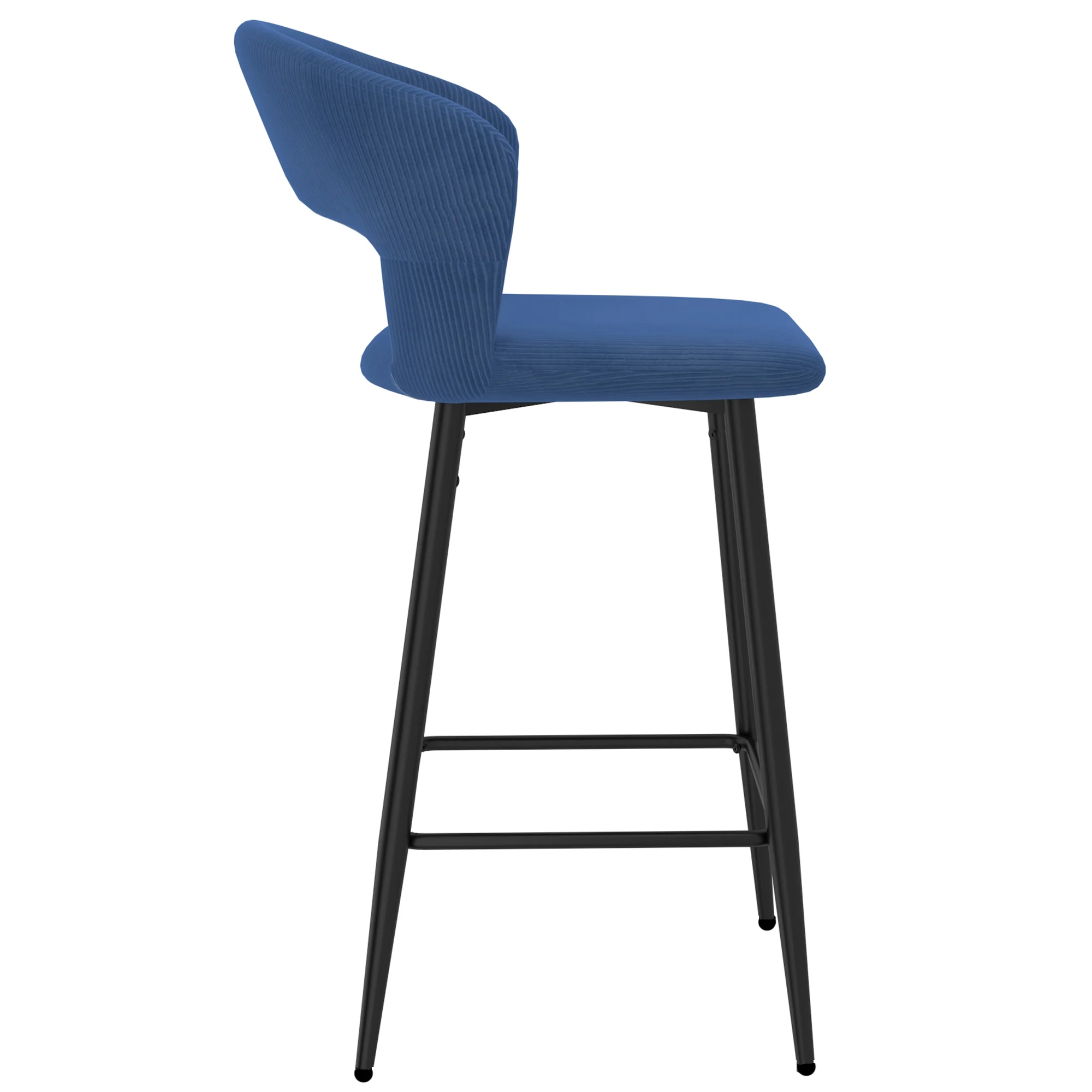 Worldwide Home Furnishings Camille-26'' Counter Stool-Blue 26" Counter Stool, Set Of 2 203-532BLU - Image 5