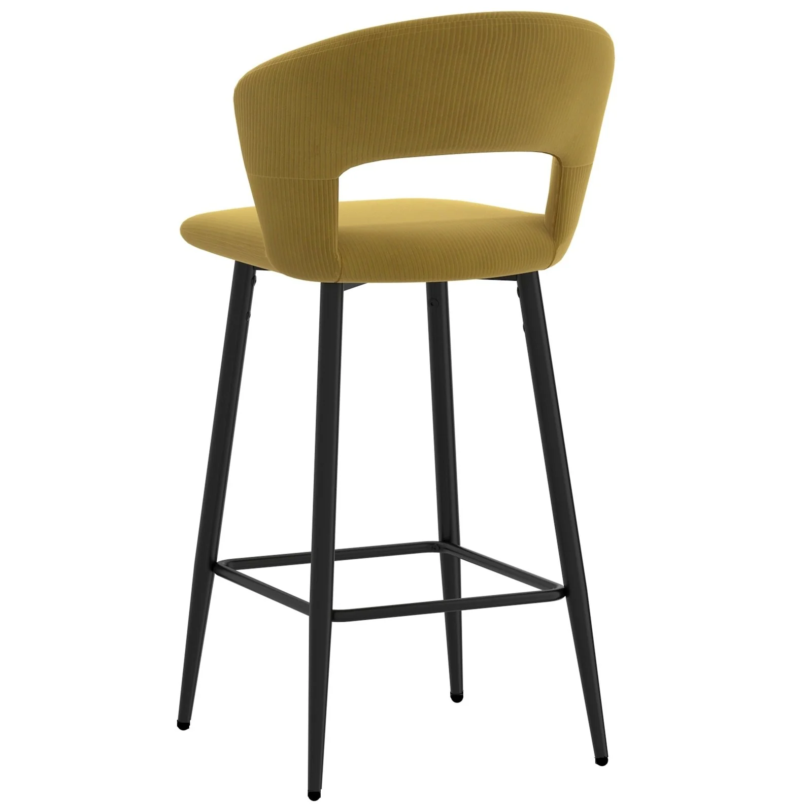 Worldwide Home Furnishings Camille-26'' Counter Stool-Mustard 26" Counter Stool, Set Of 2 203-532MUS - Image 4