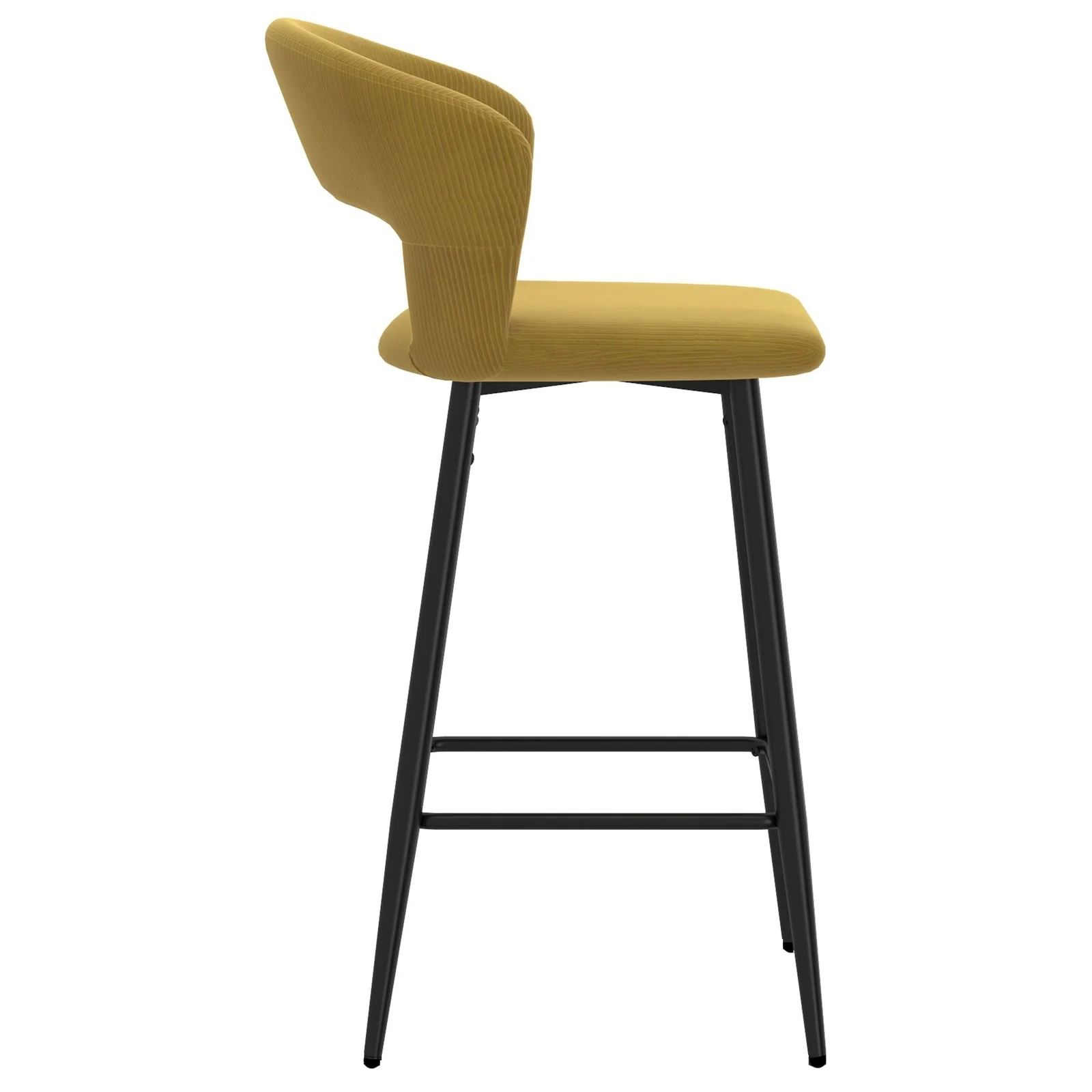 Worldwide Home Furnishings Camille-26'' Counter Stool-Mustard 26" Counter Stool, Set Of 2 203-532MUS - Image 5