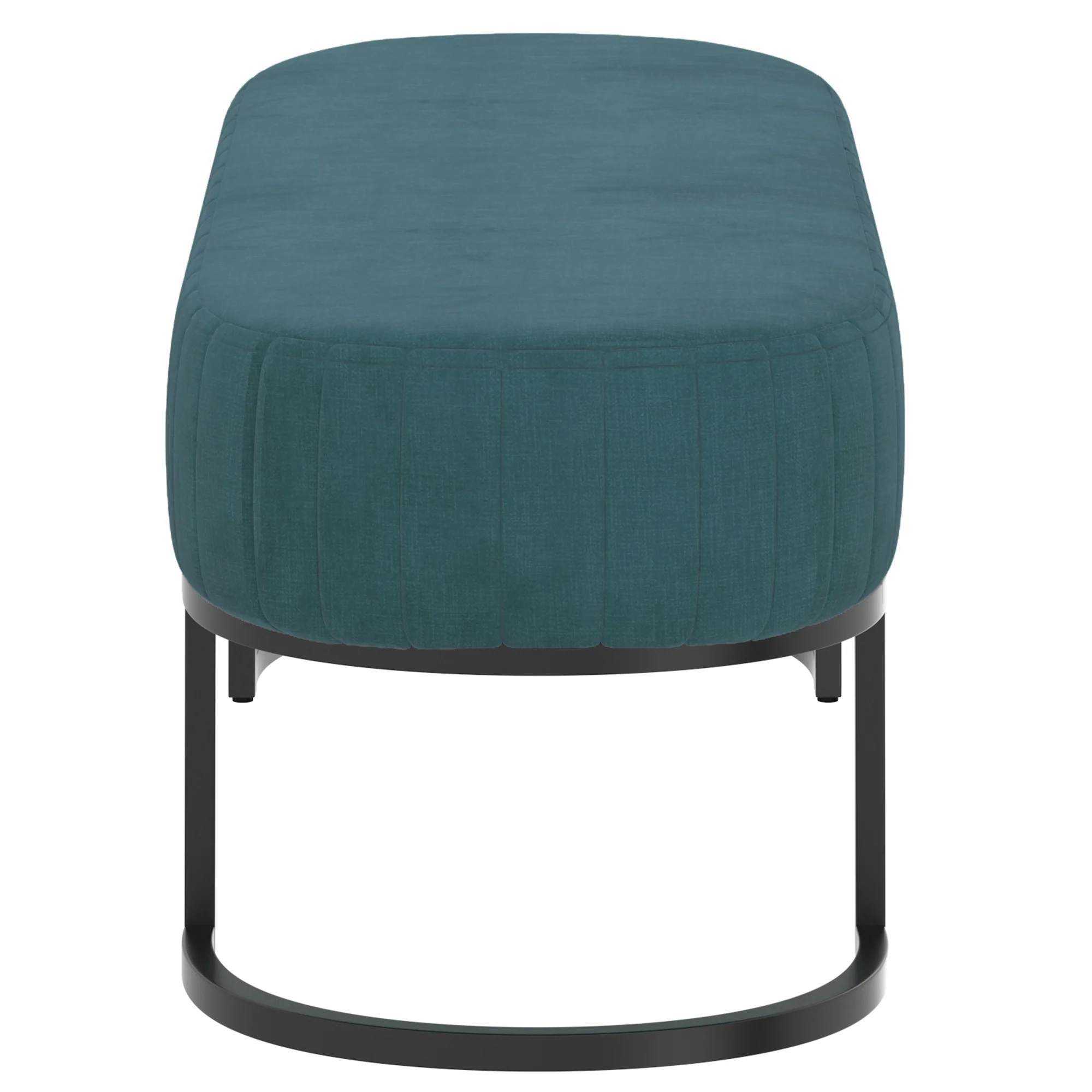 Worldwide Home Furnishings Caprese-Bench-Vintage Teal Bench 401-269TL/BK - Image 4