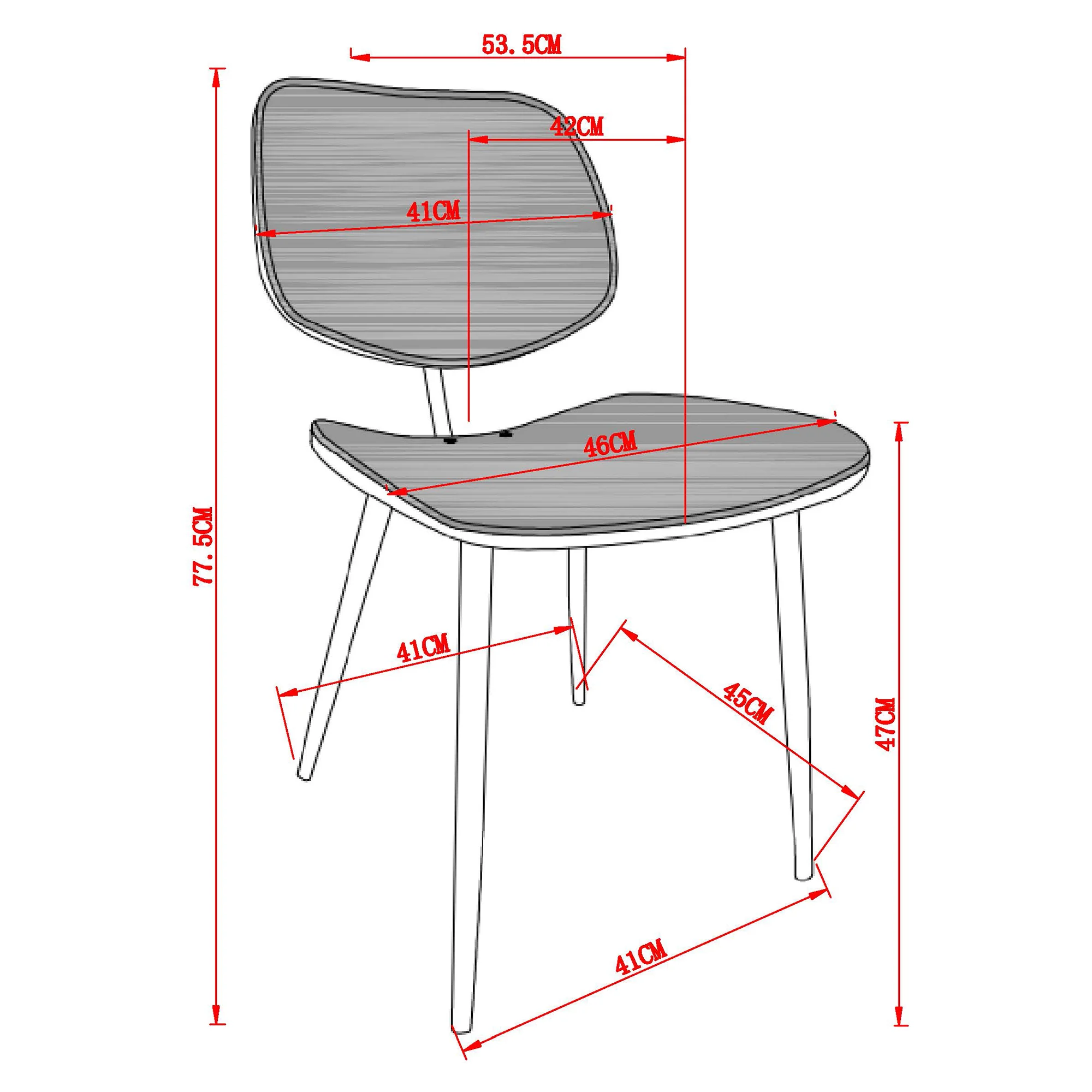Worldwide Home Furnishings Capri-Side Chair-Light Grey Side Chair, Set Of 2 202-591LGY - Image 8
