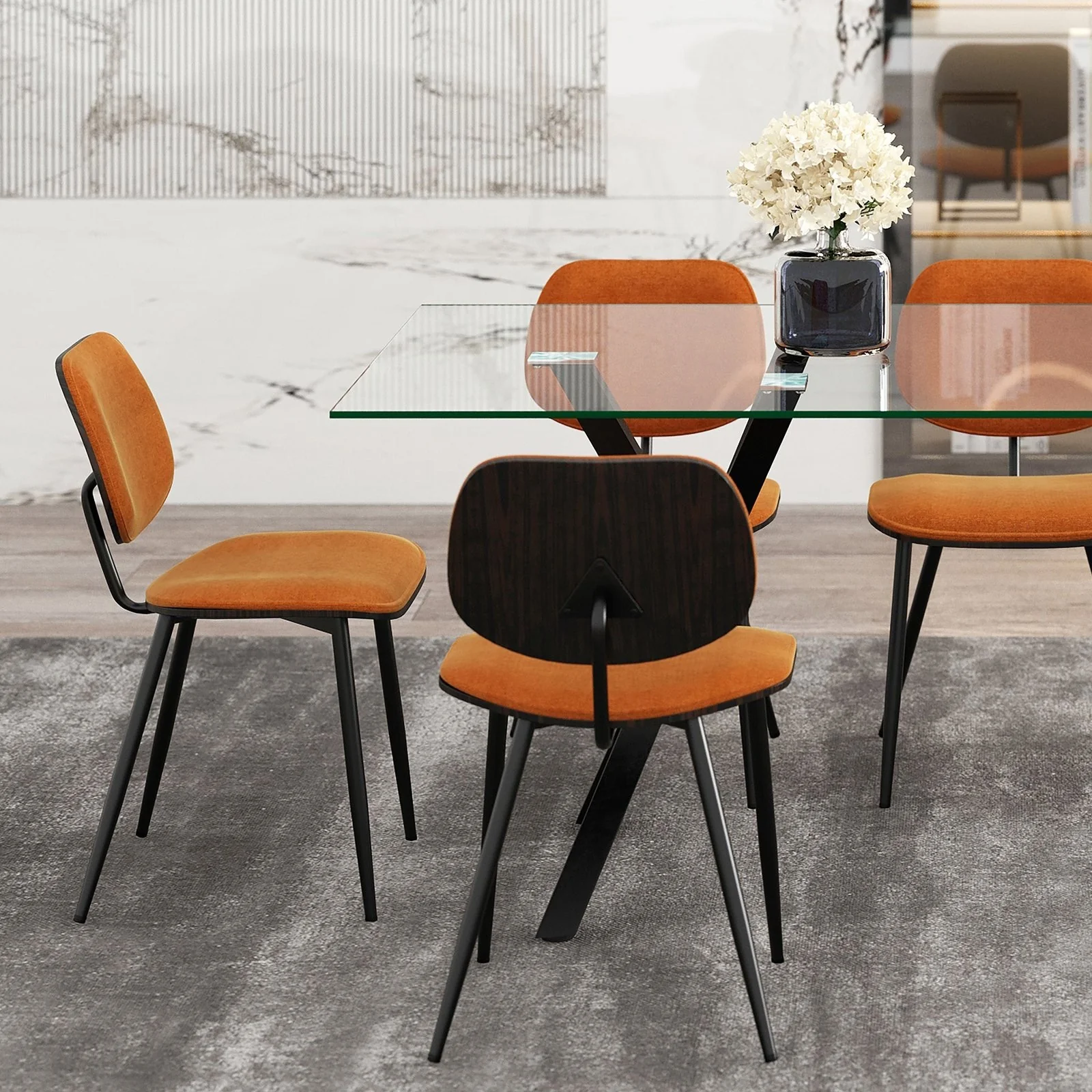Worldwide Home Furnishings Capri-Side Chair-Rust Side Chair, Set Of 2 202-591RS