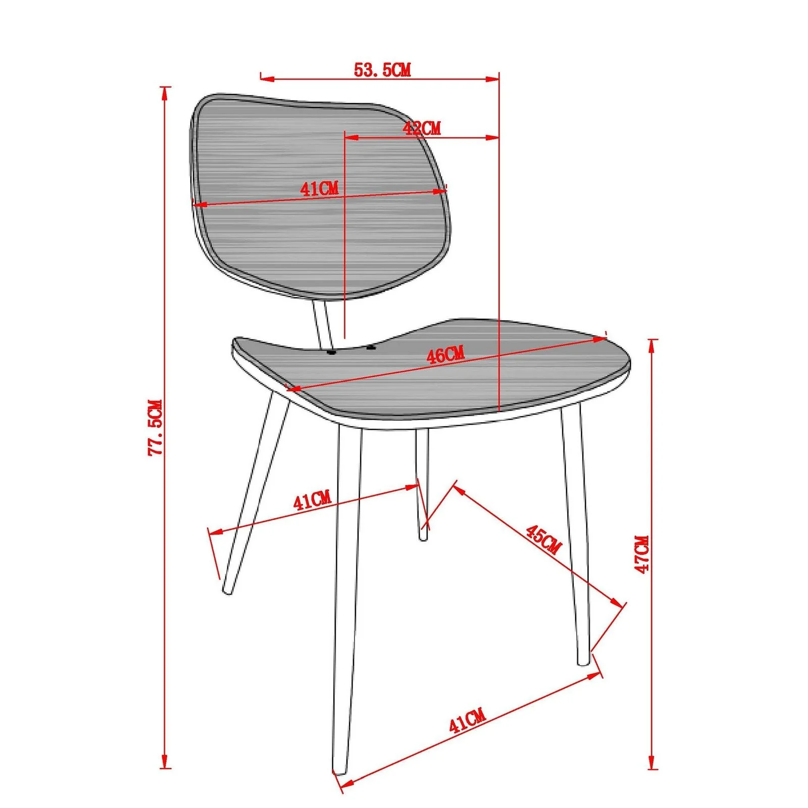 Worldwide Home Furnishings Capri-Side Chair-Rust Side Chair, Set Of 2 202-591RS - Image 8