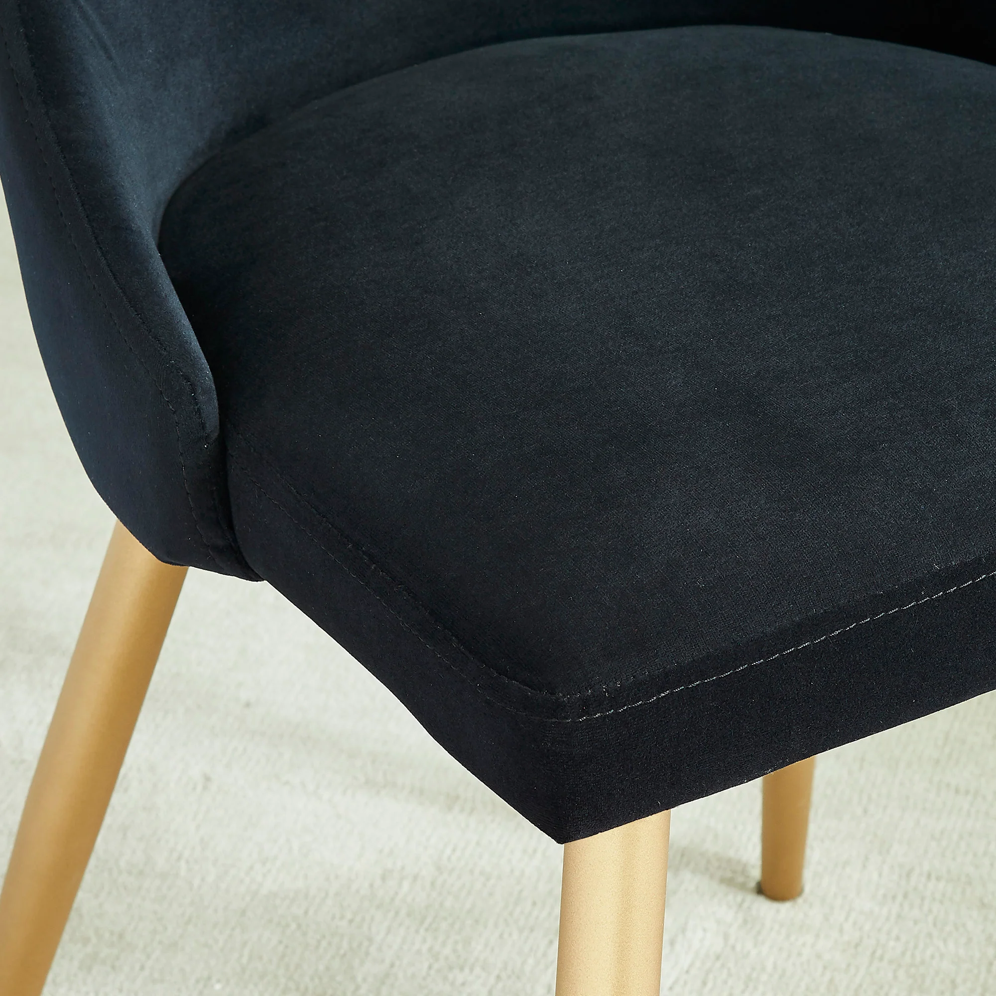Worldwide Home Furnishings Carmilla-Side Chair-Black Side Chair, Set Of 2 202-353BK - Image 6