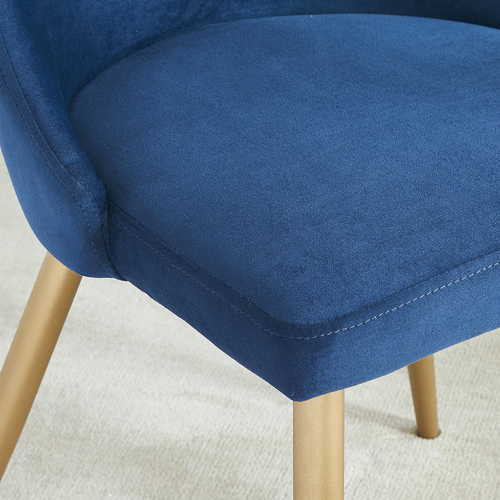 Worldwide Home Furnishings Carmilla-Side Chair-Blue Side Chair, Set Of 2 202-353BLU - Image 6