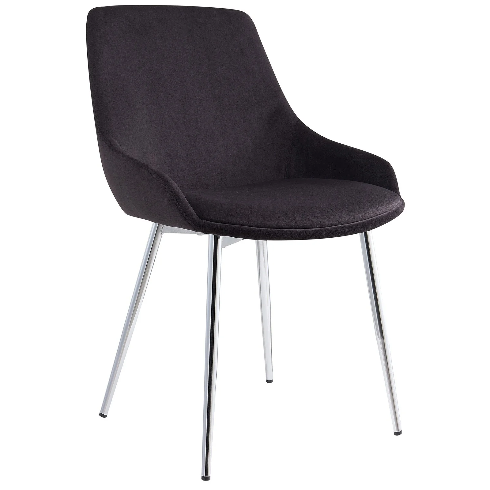 Worldwide Home Furnishings Cassidy-Side Chair Velvet-Black Side Chair, Velvet, Set Of 2 202-330BK - Image 4